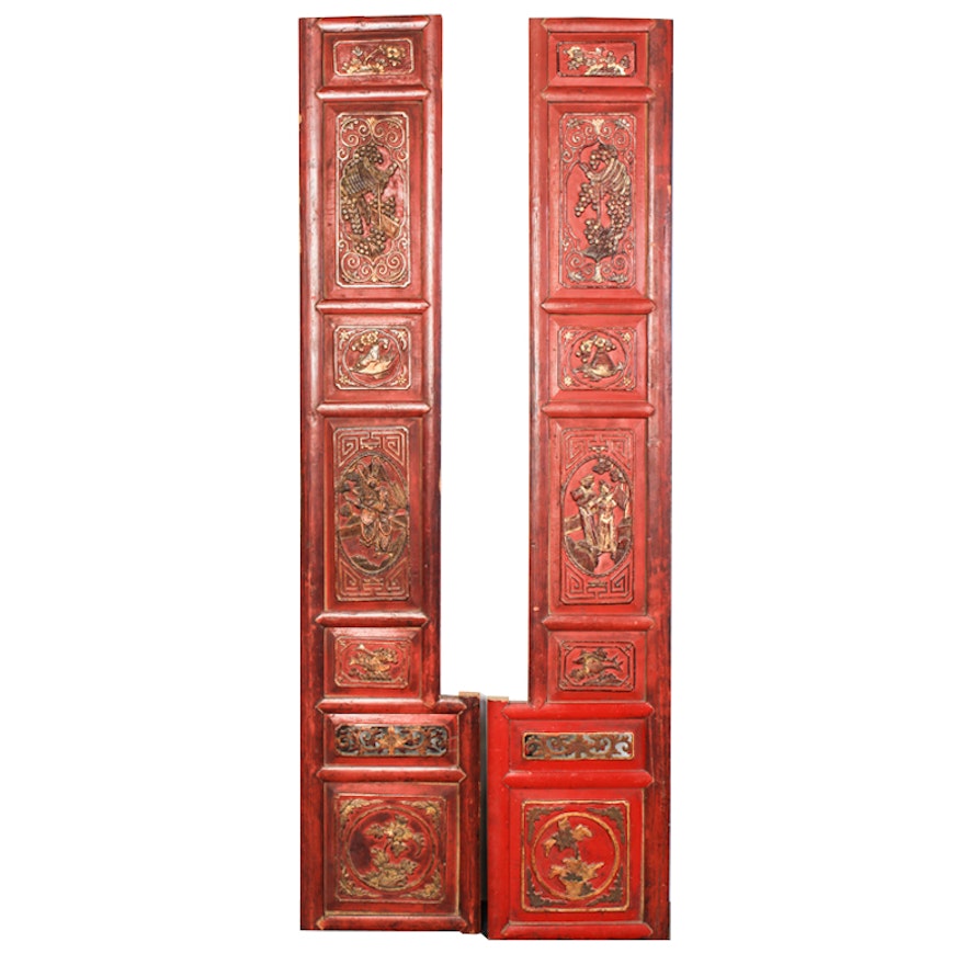 Pair of Chinese Decorative Panels