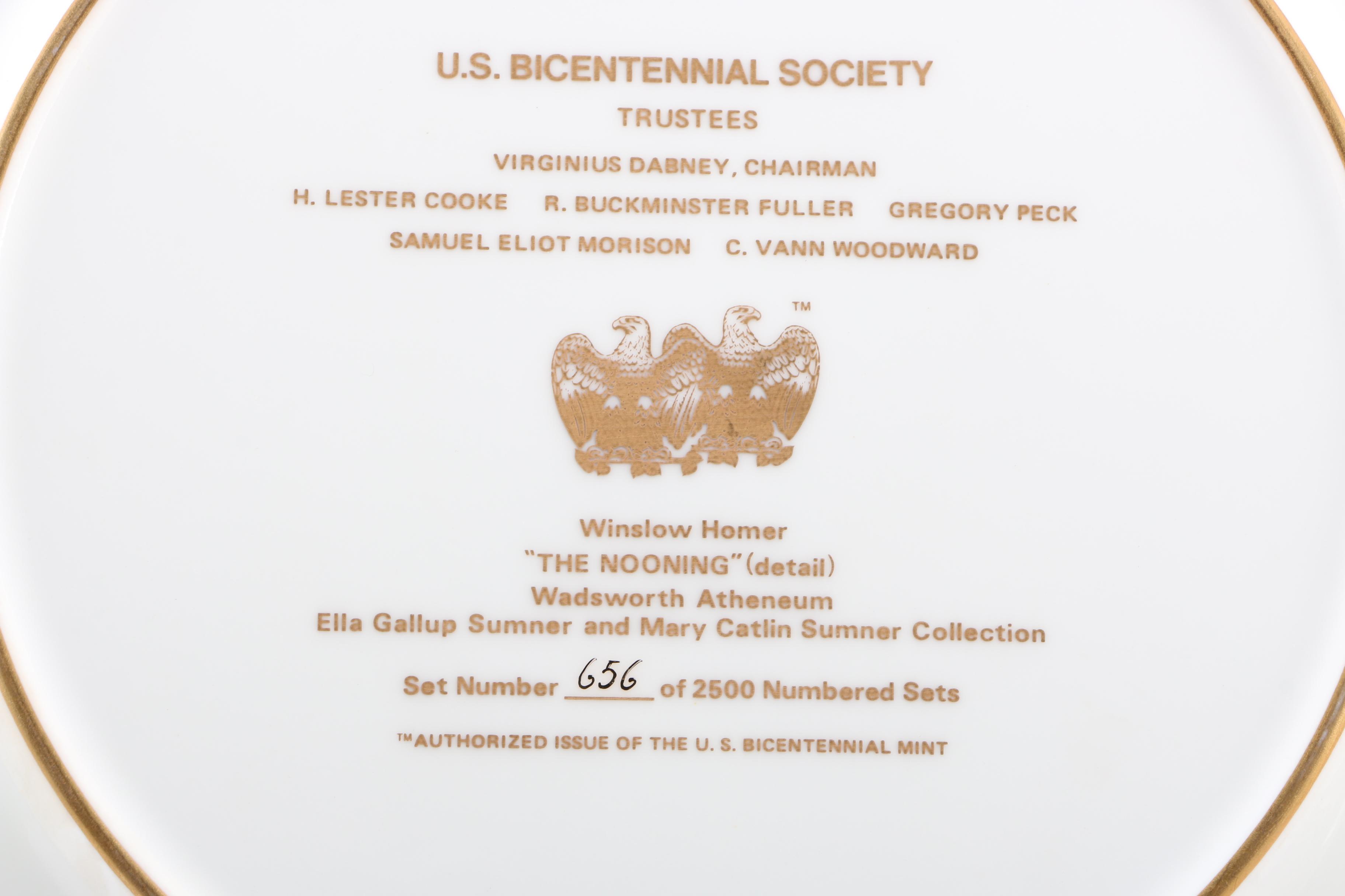 U.S. Bicentennial Society "Winslow Homer" Collector Plates