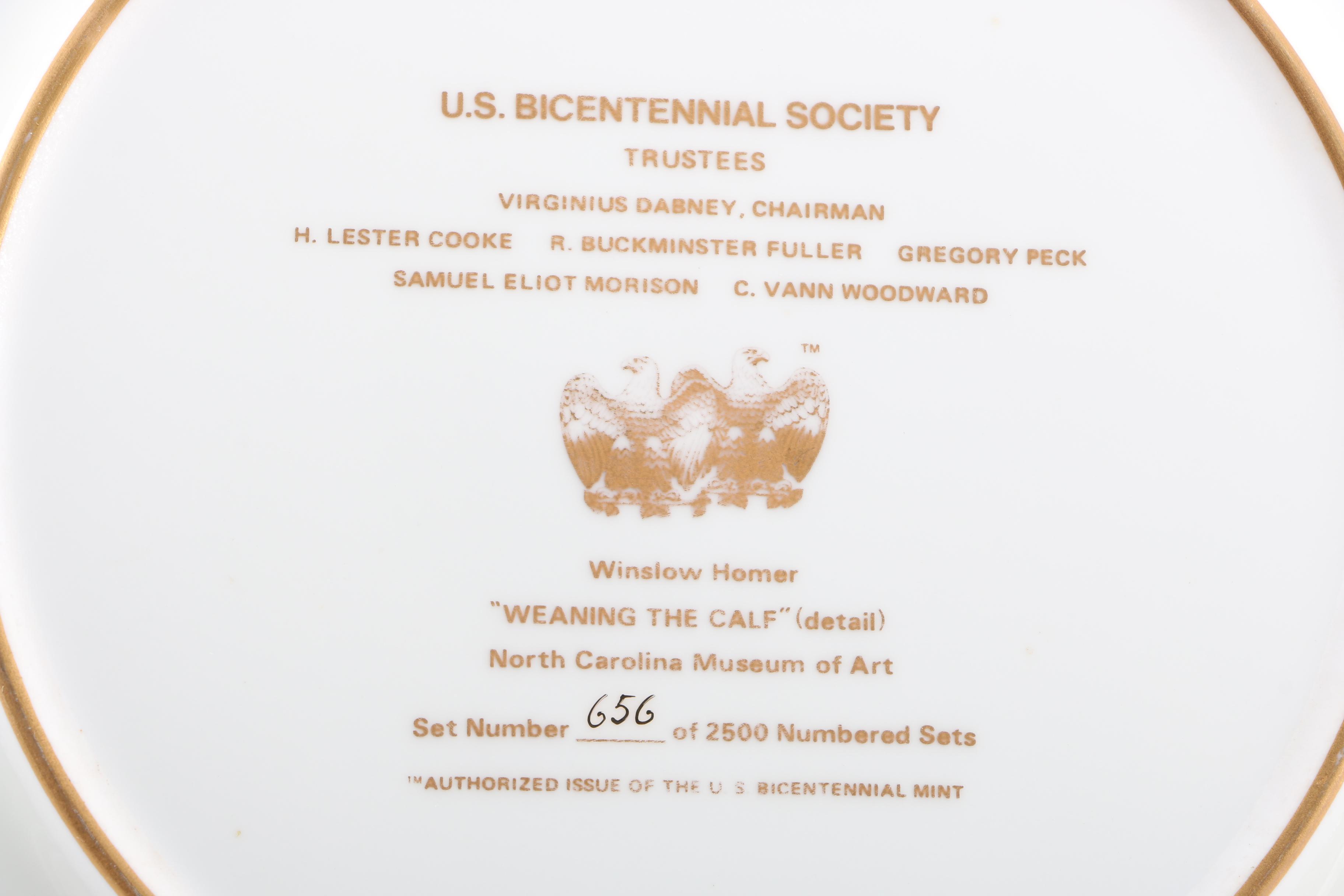 U.S. Bicentennial Society "Winslow Homer" Collector Plates