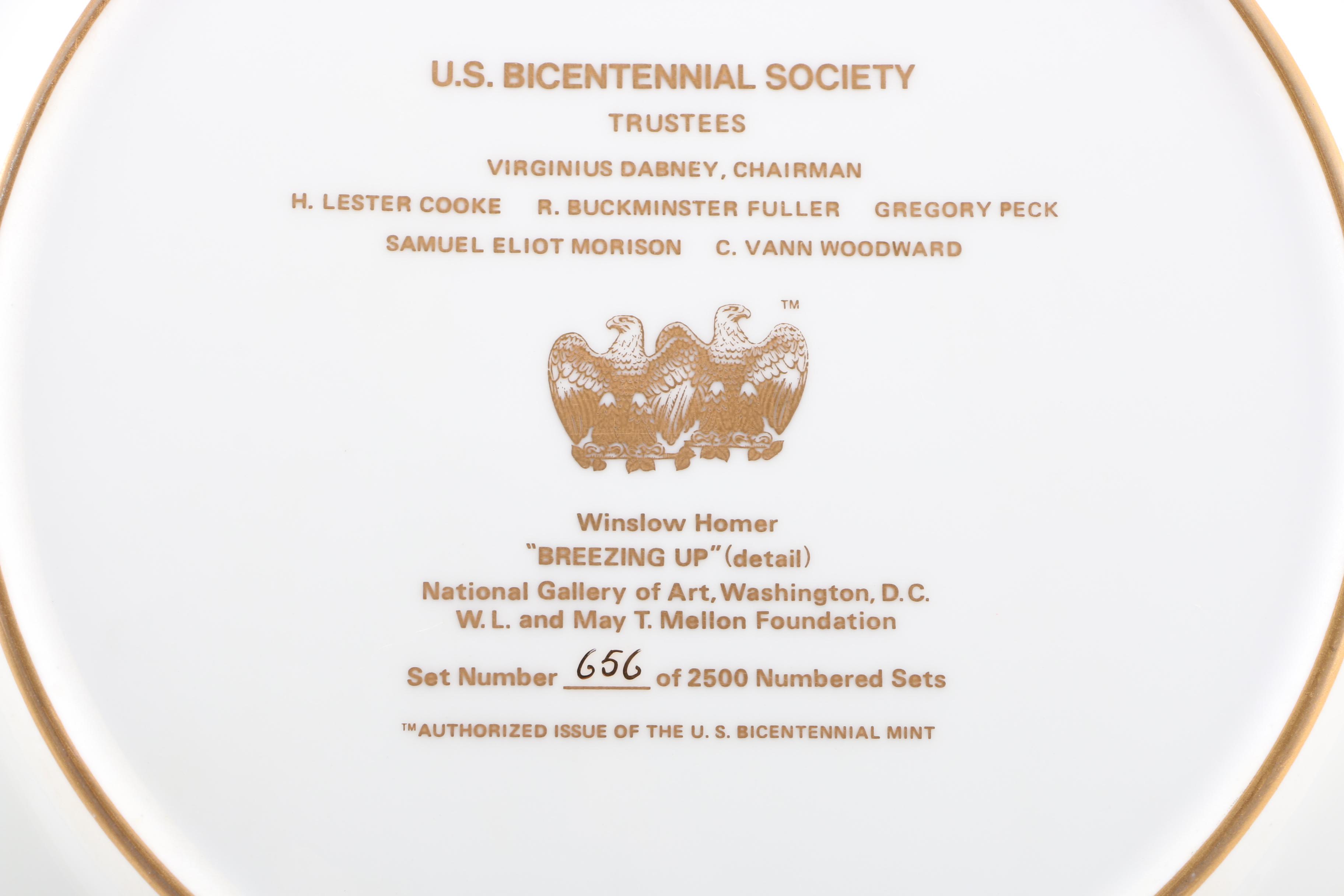 U.S. Bicentennial Society "Winslow Homer" Collector Plates