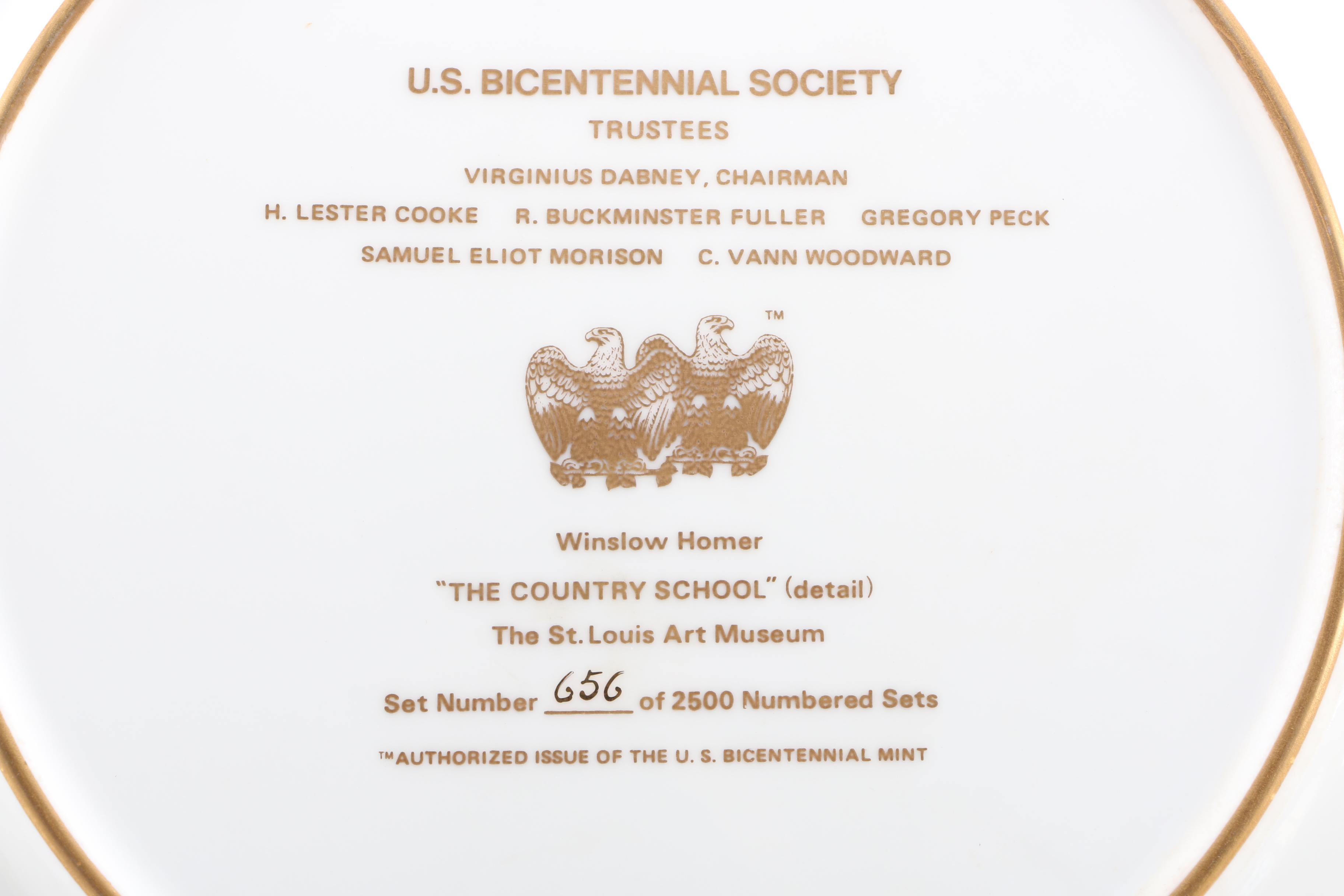 U.S. Bicentennial Society "Winslow Homer" Collector Plates