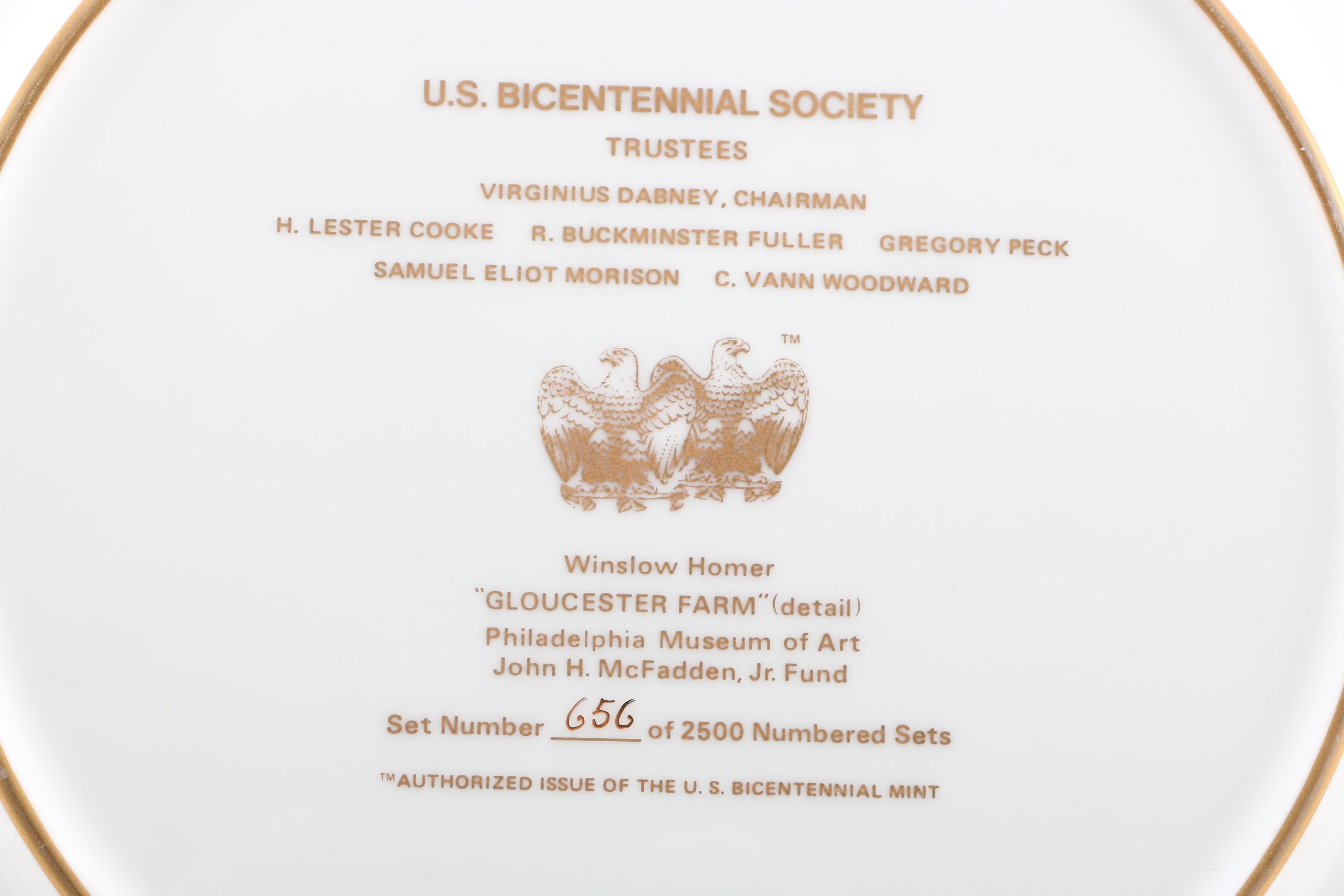 U.S. Bicentennial Society "Winslow Homer" Collector Plates