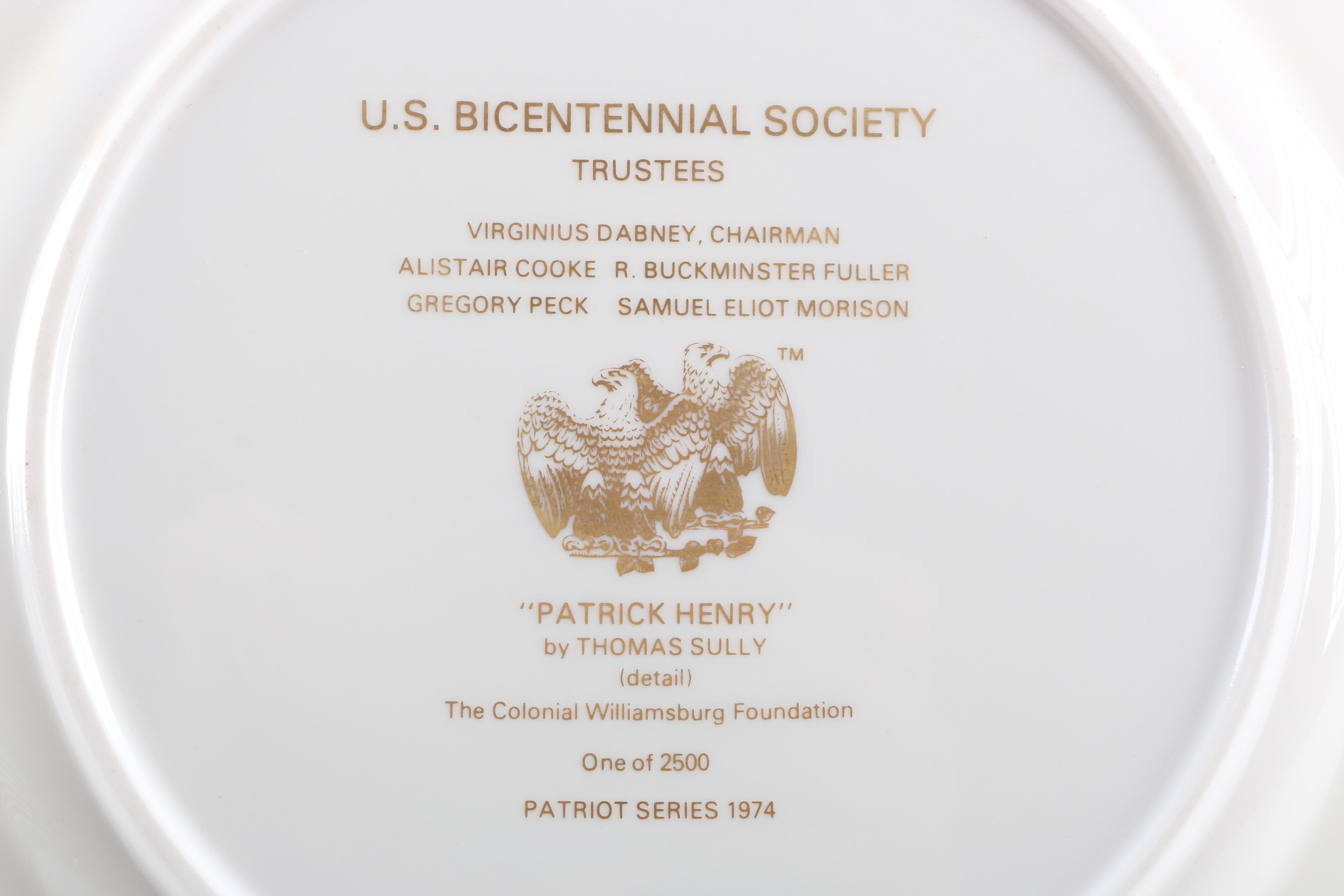 U.S. Bicentennial Society "Winslow Homer" Collector Plates