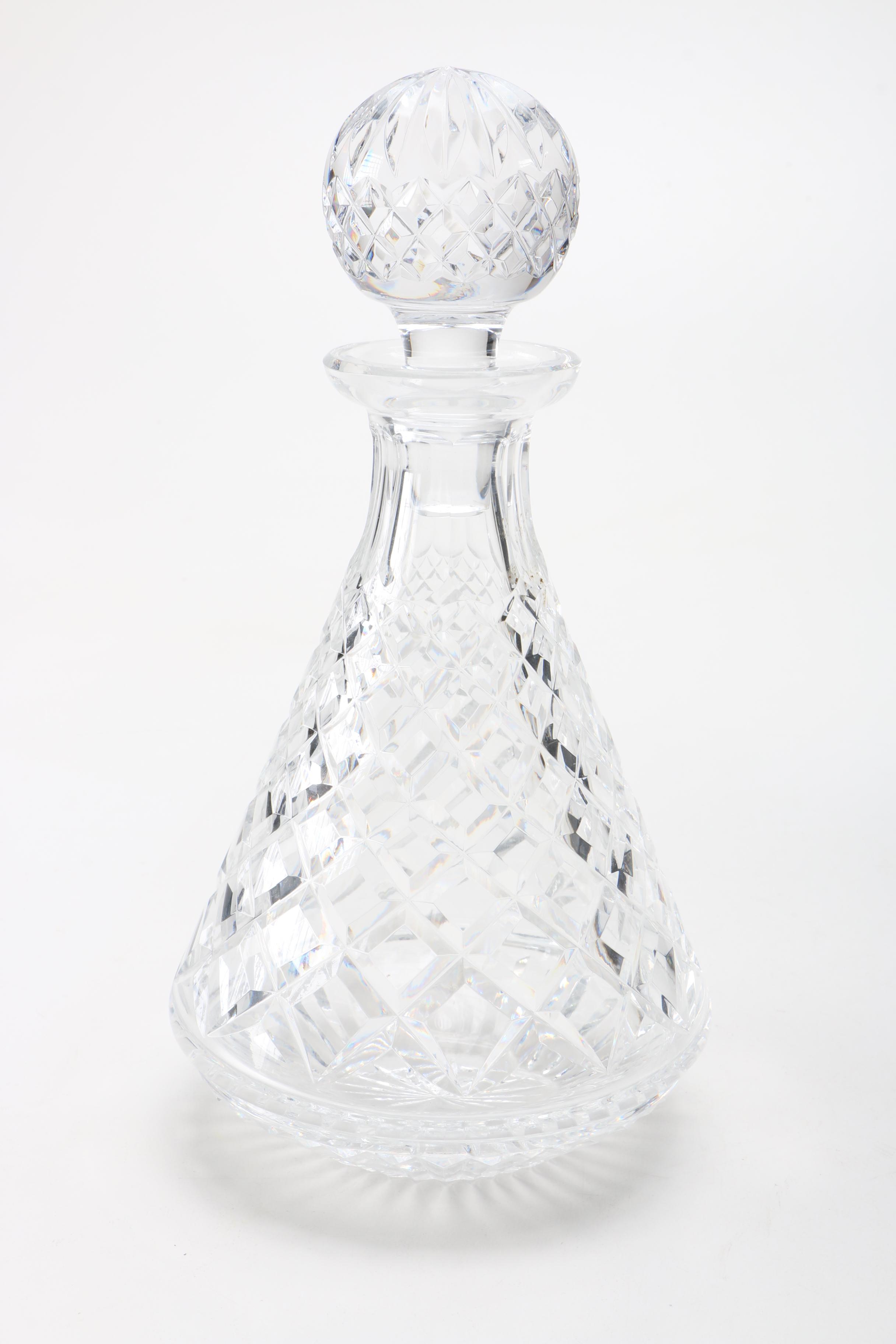 Waterford Crystal Jar and Crystal Decanter