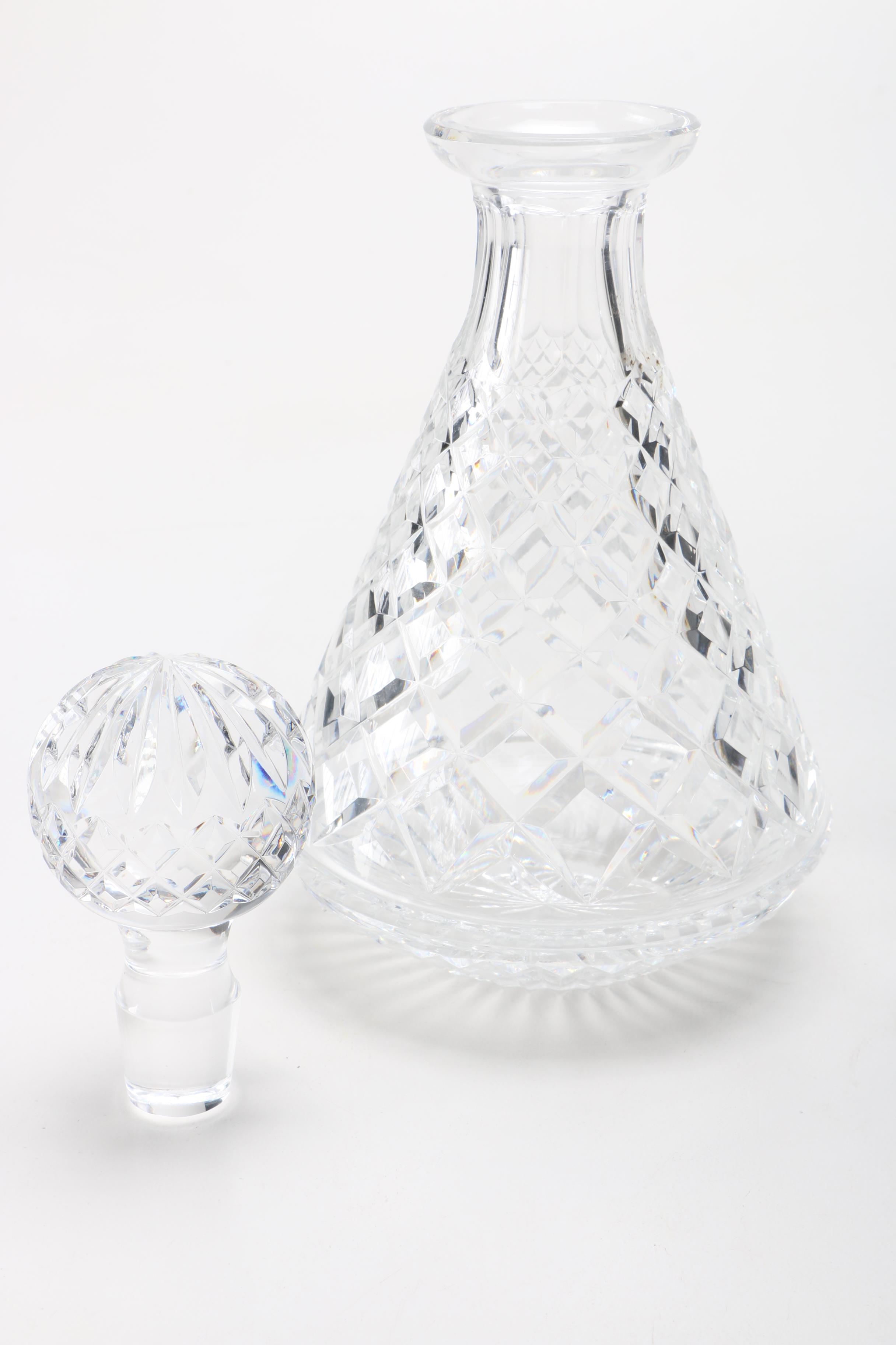 Waterford Crystal Jar and Crystal Decanter