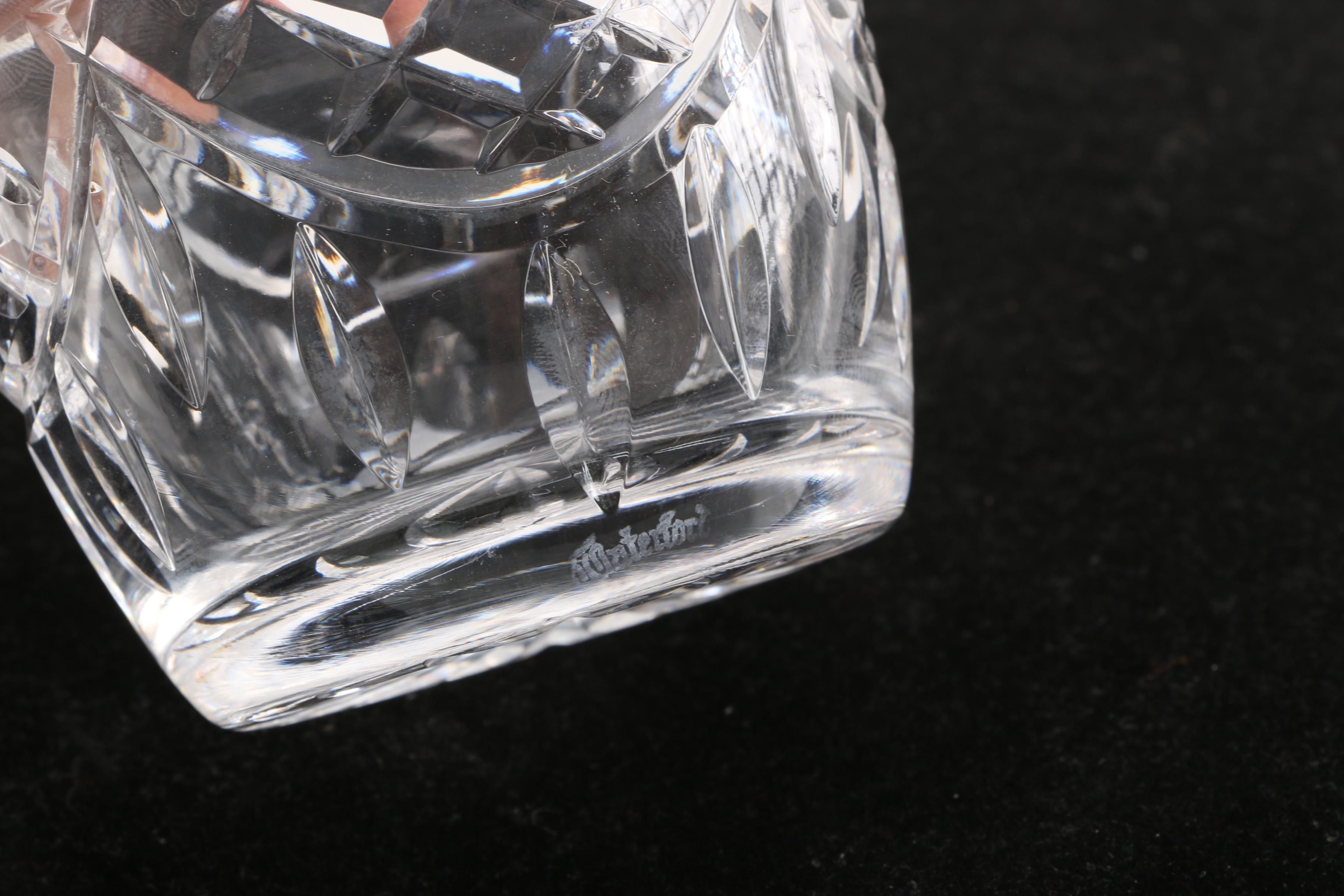 Waterford Crystal Jar and Crystal Decanter