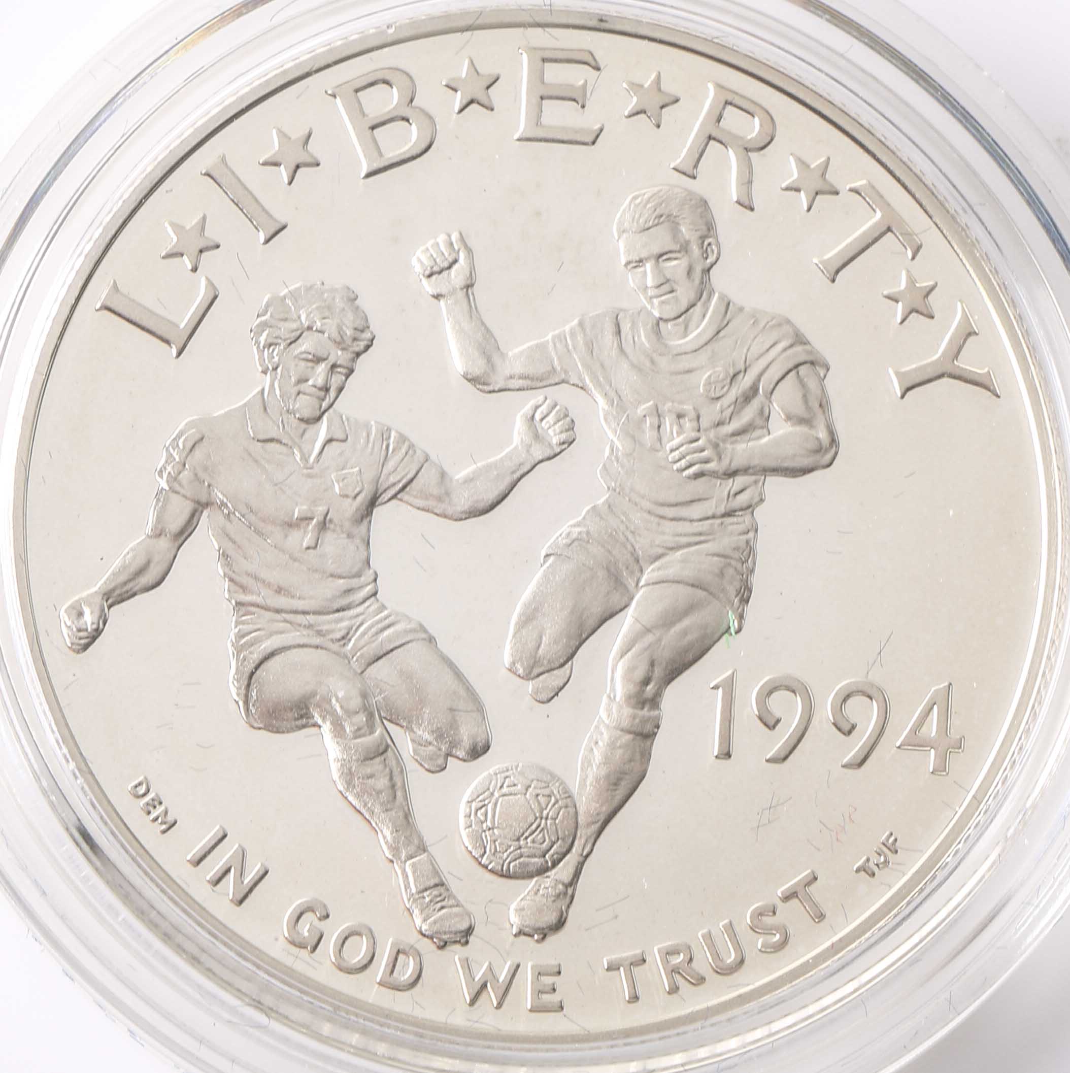 1994 World Cup Commemorative Proof Silver Dollar and Proof Half Dollar