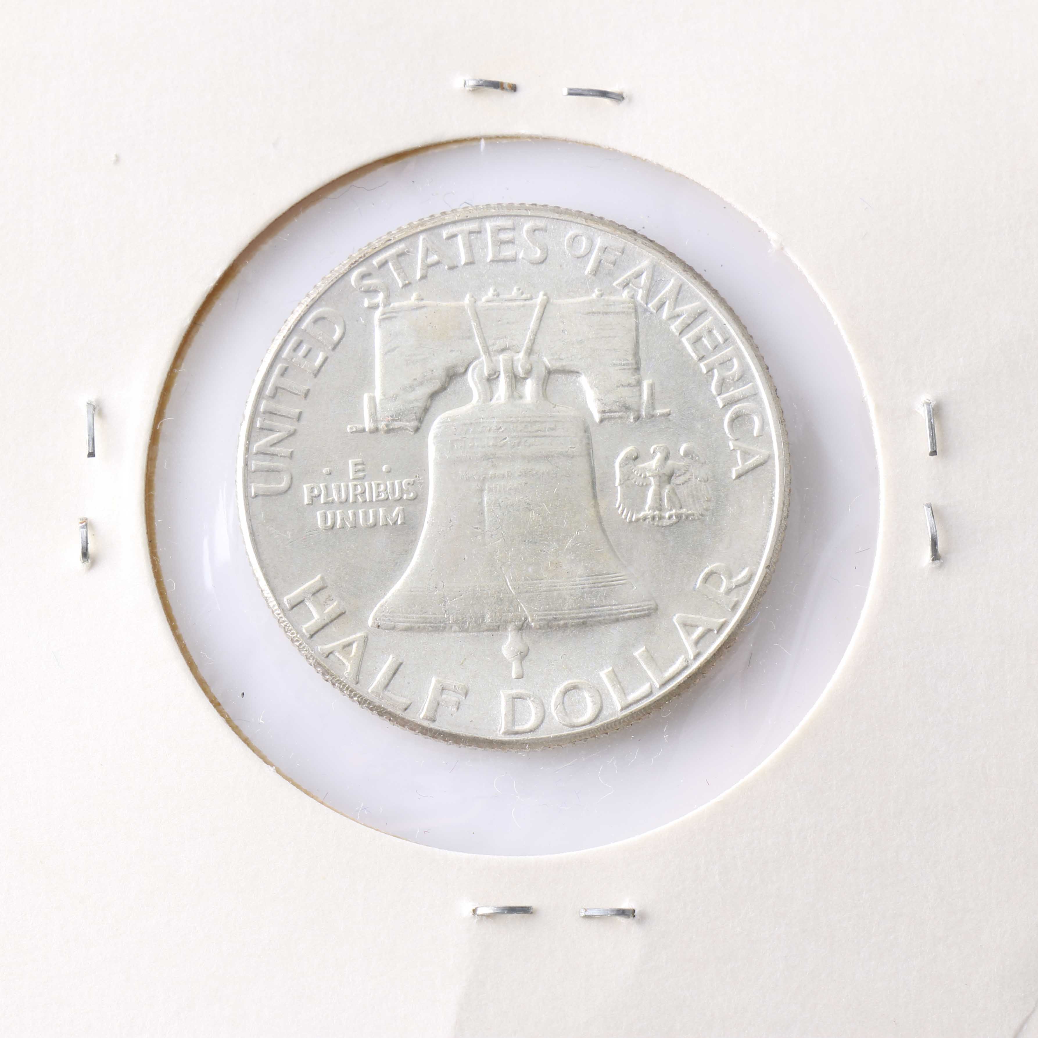 Four Franklin Silver Half Dollars