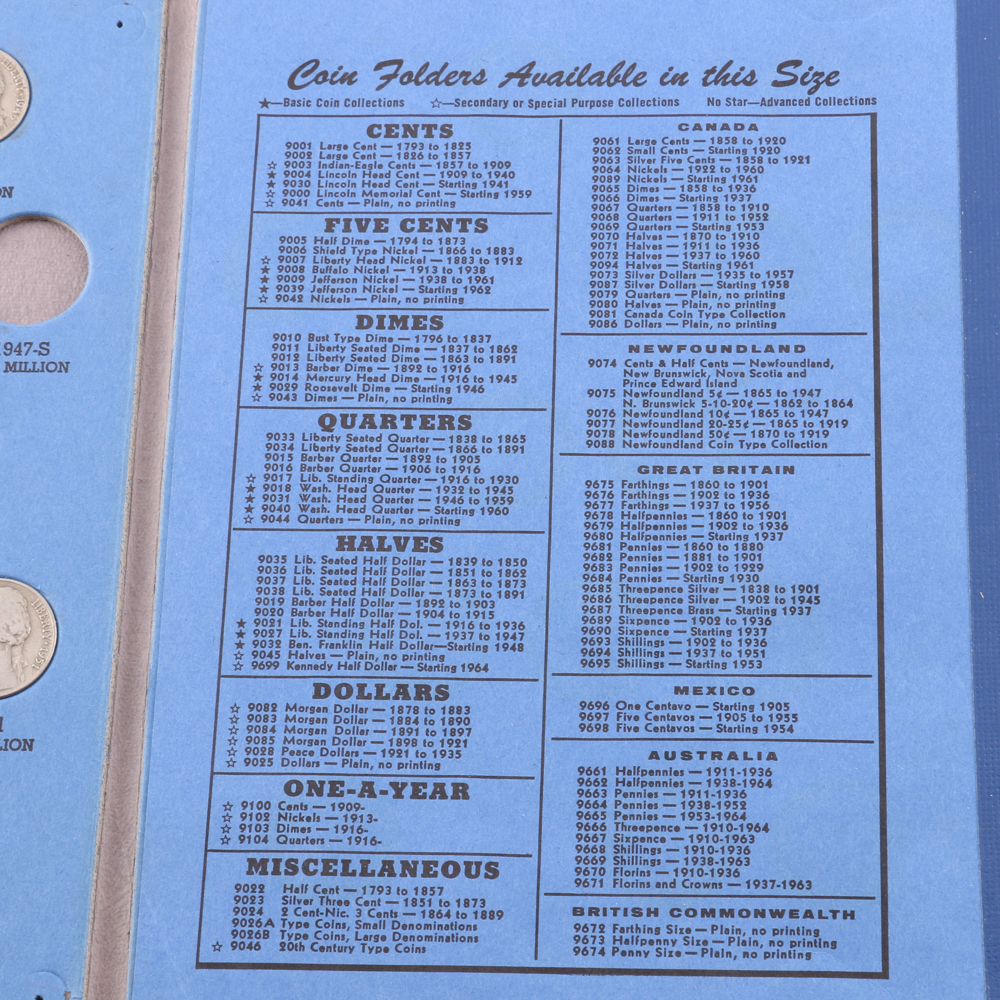 Whitman Binder of Jefferson Nickels