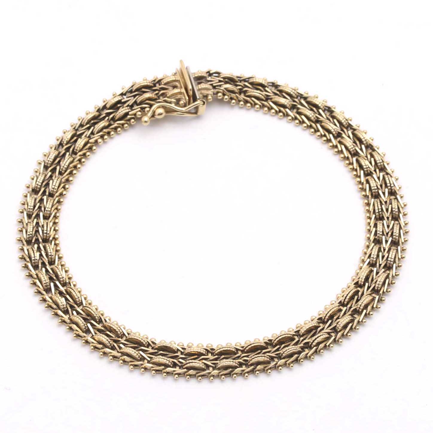 14K Yellow Gold Fancy Link Bracelet