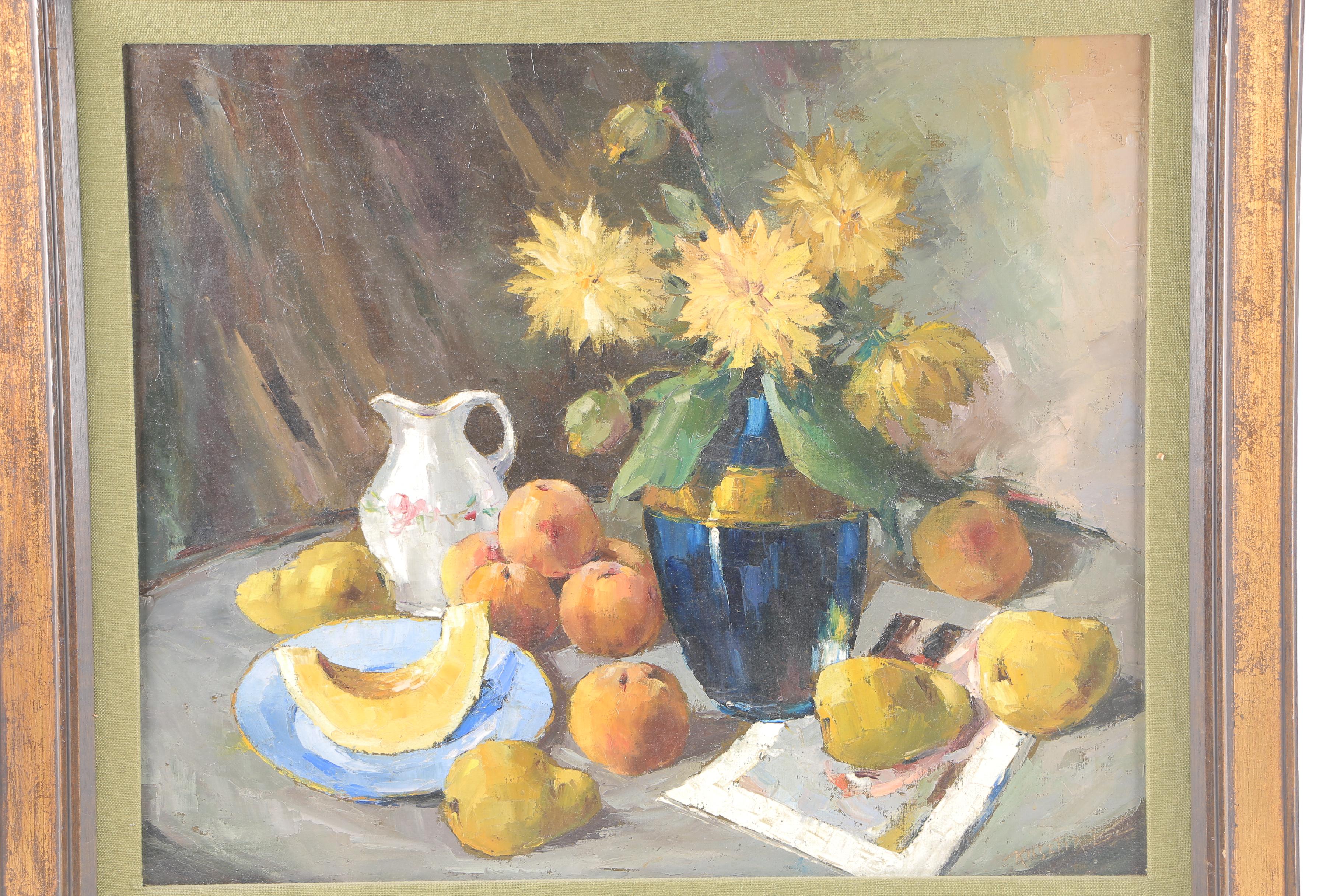 Bela Krisztik Oil Painting on Canvas "Still Life"