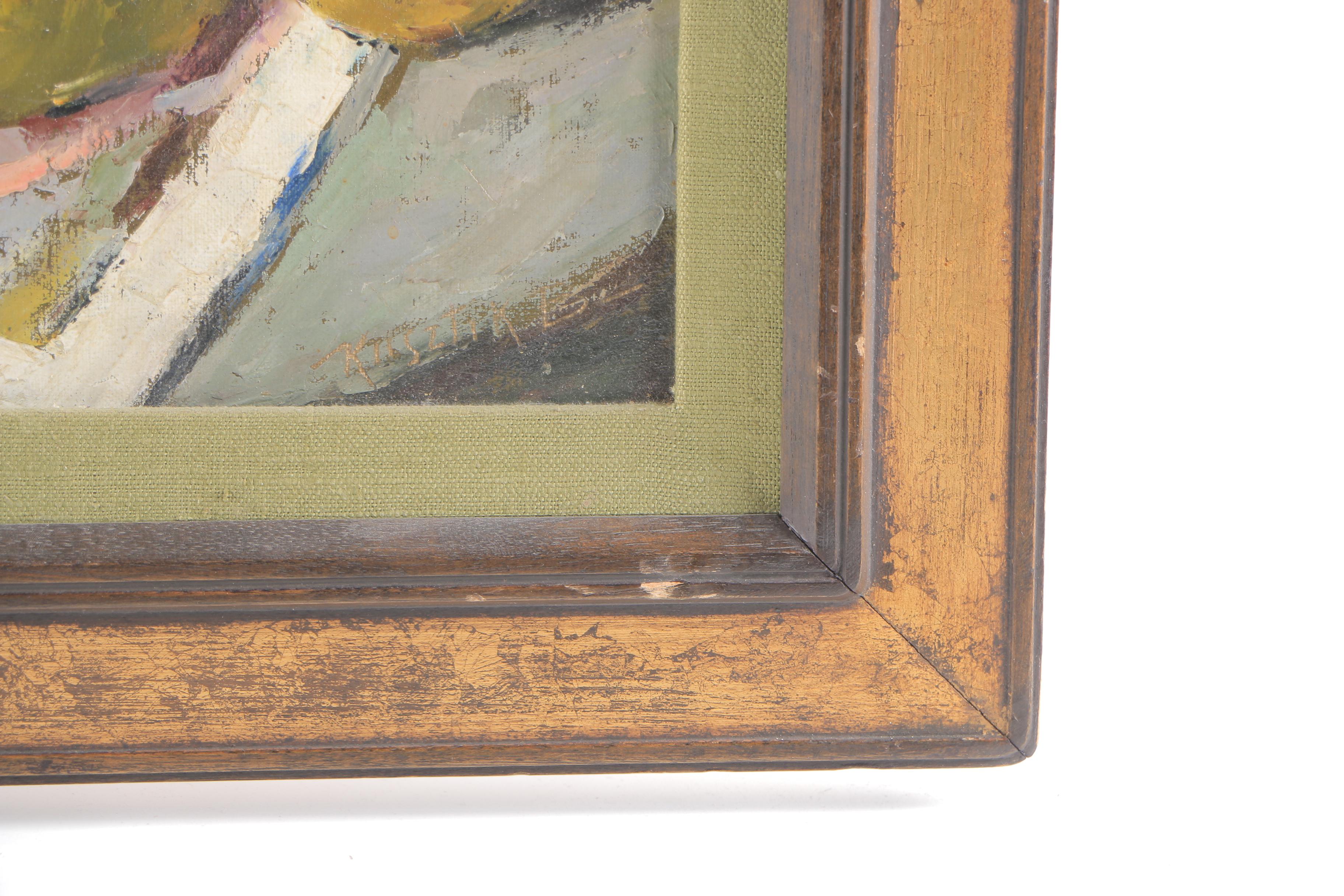 Bela Krisztik Oil Painting on Canvas "Still Life"