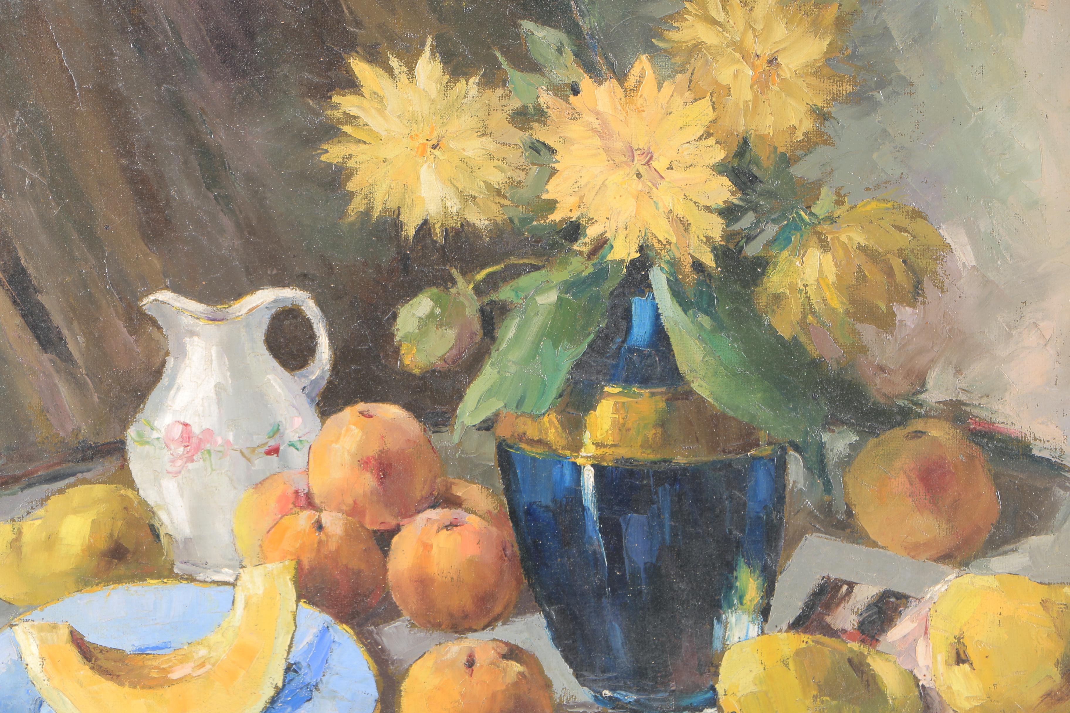 Bela Krisztik Oil Painting on Canvas "Still Life"