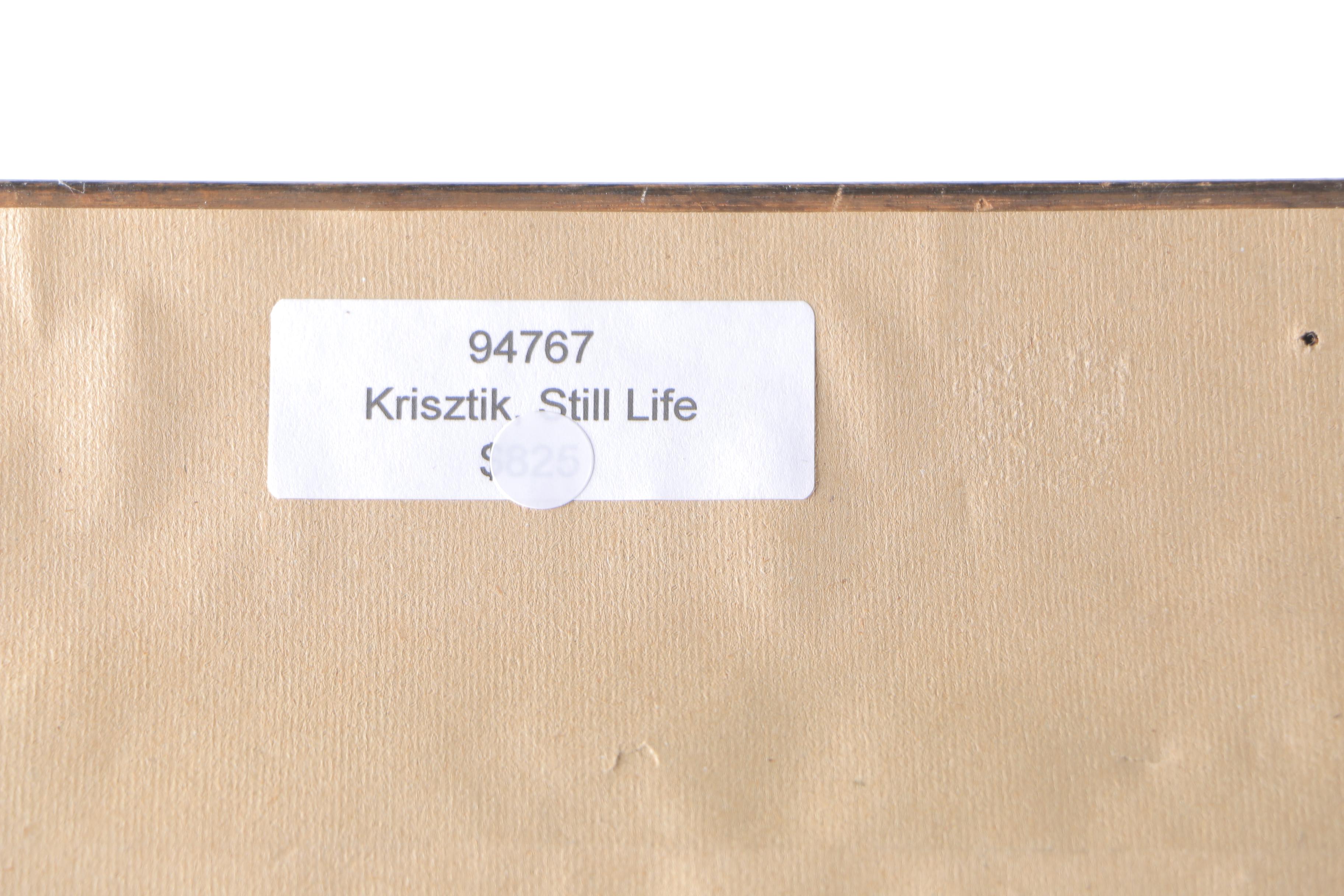 Bela Krisztik Oil Painting on Canvas "Still Life"