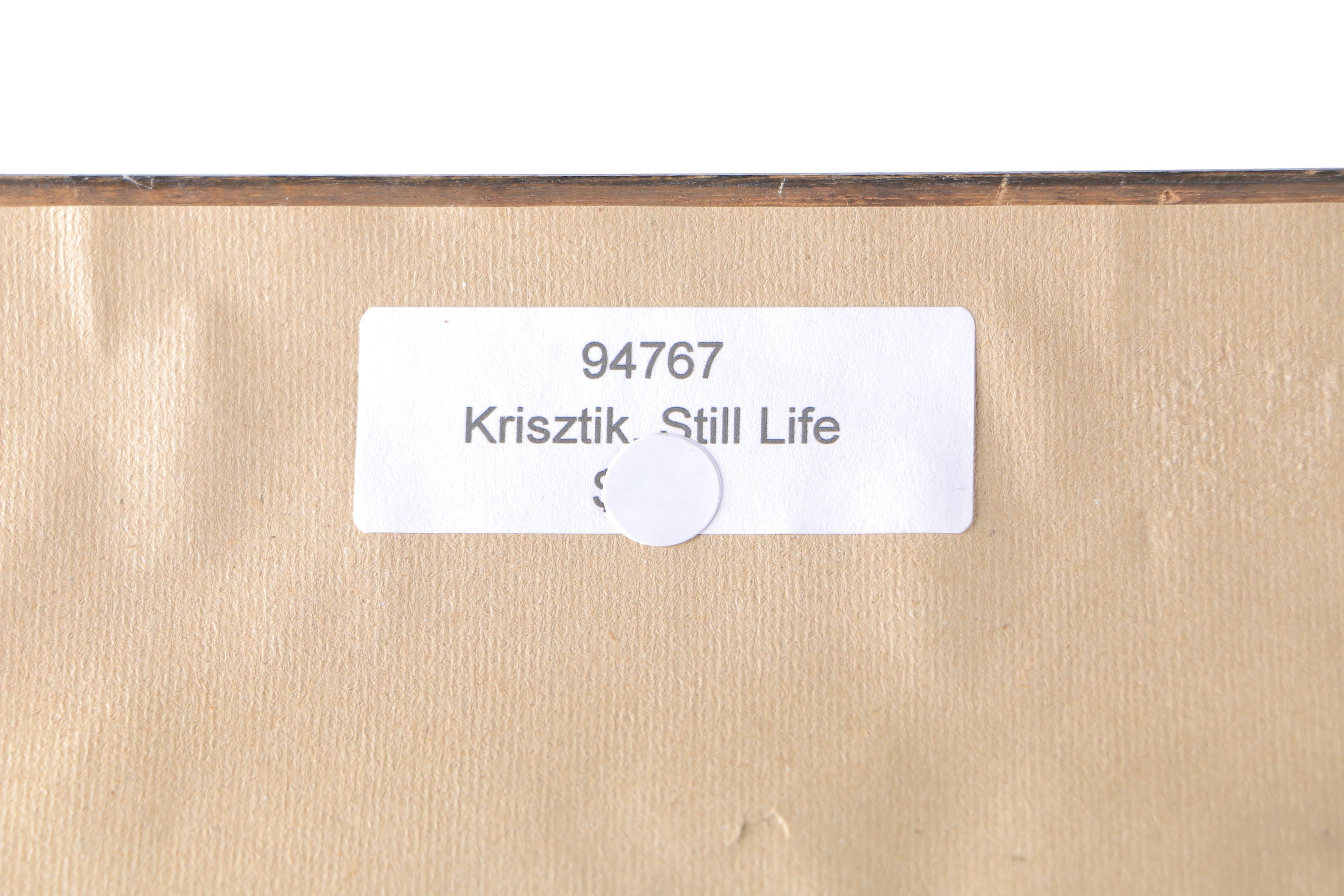 Bela Krisztik Oil Painting on Canvas "Still Life"