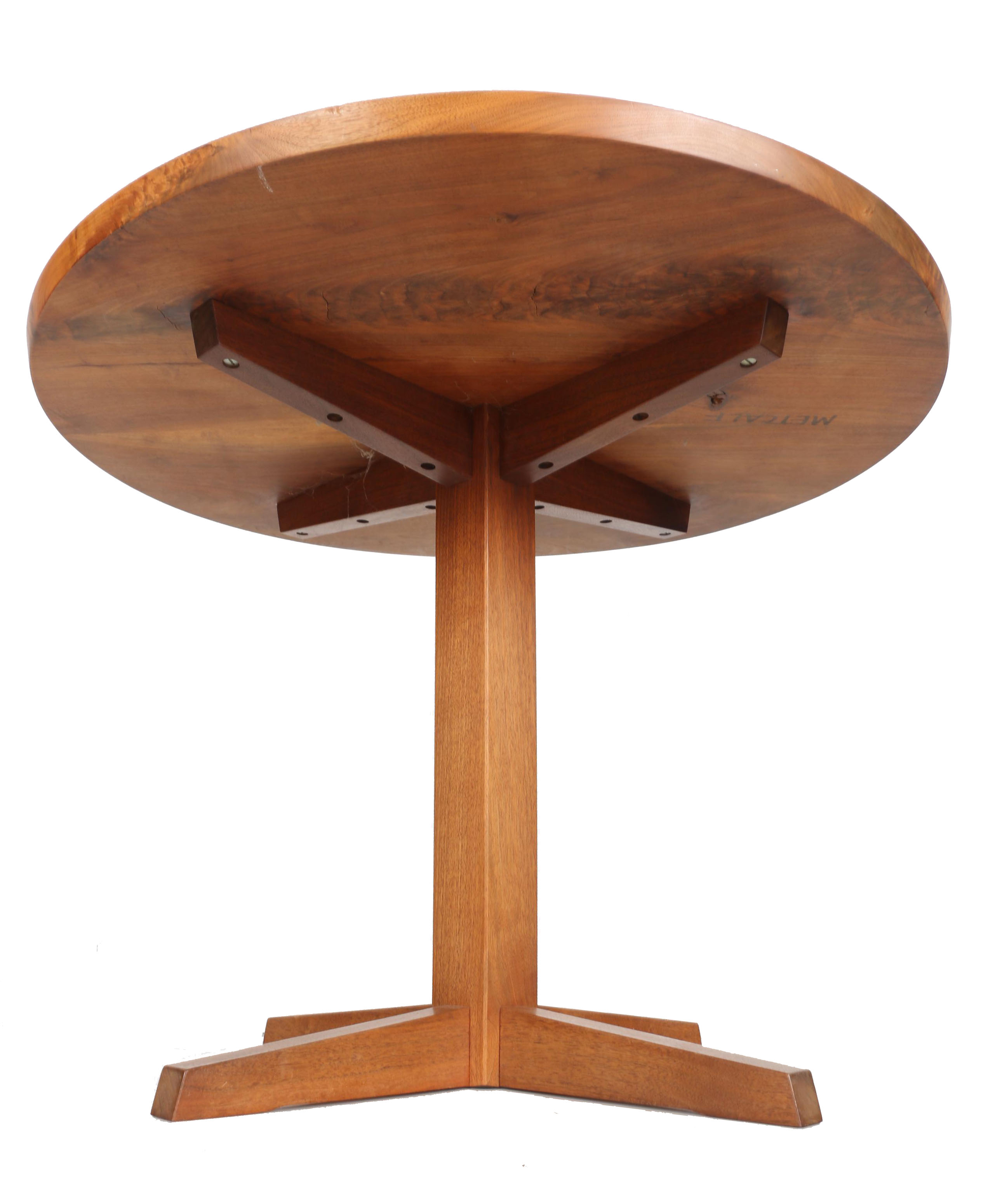 Vintage George Nakashima Round Pedestal Table With Provenance