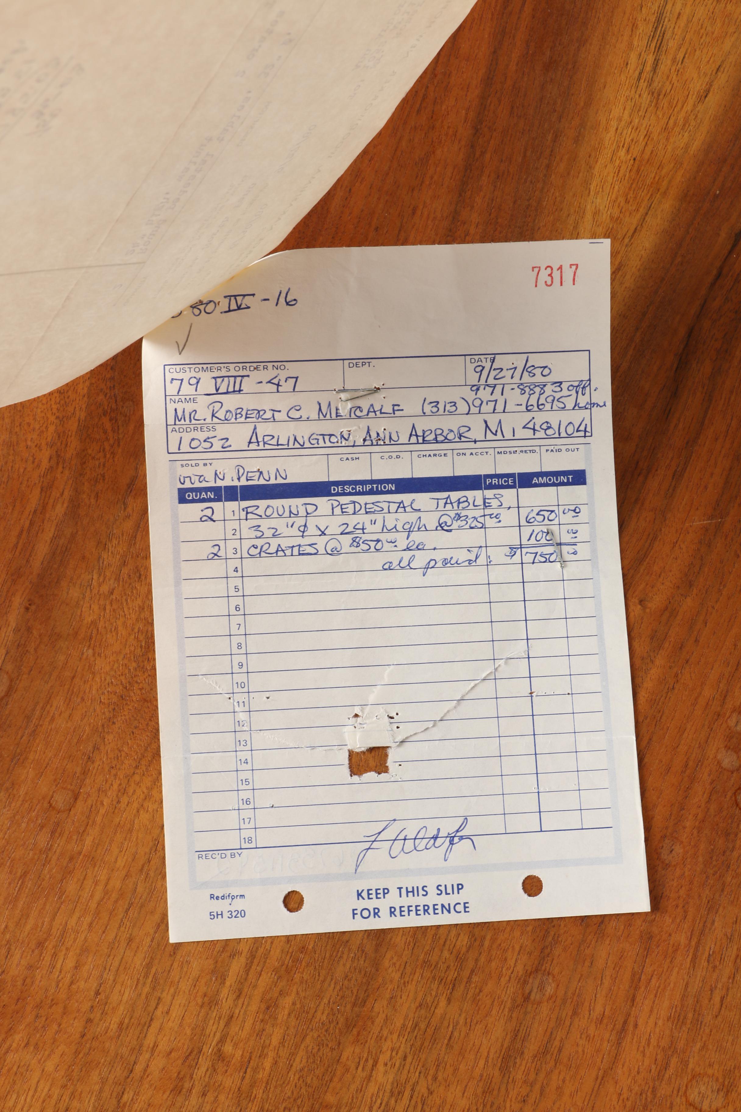 Vintage George Nakashima Round Pedestal Table With Provenance