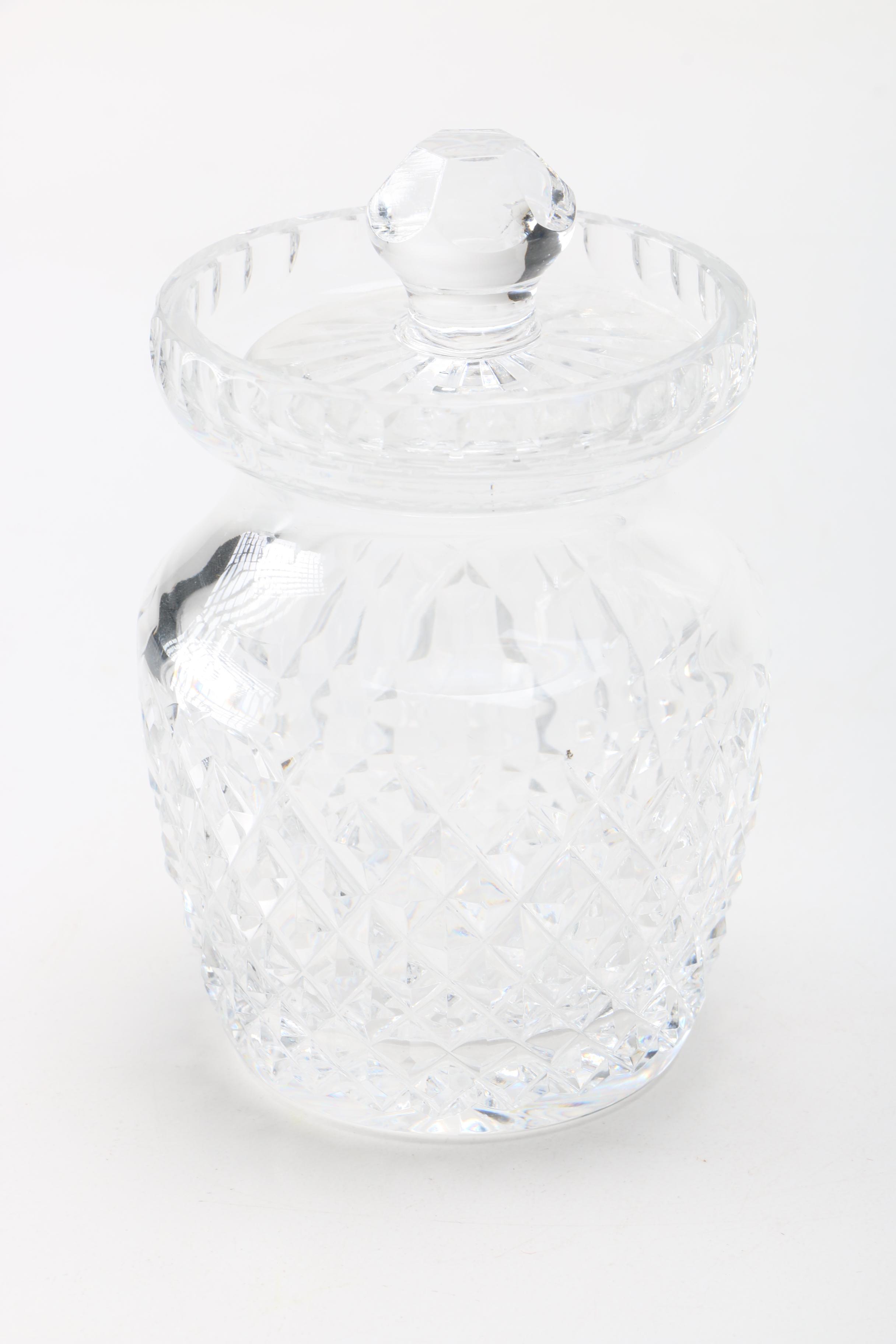 Waterford Crystal Decanter and Lidded Jar