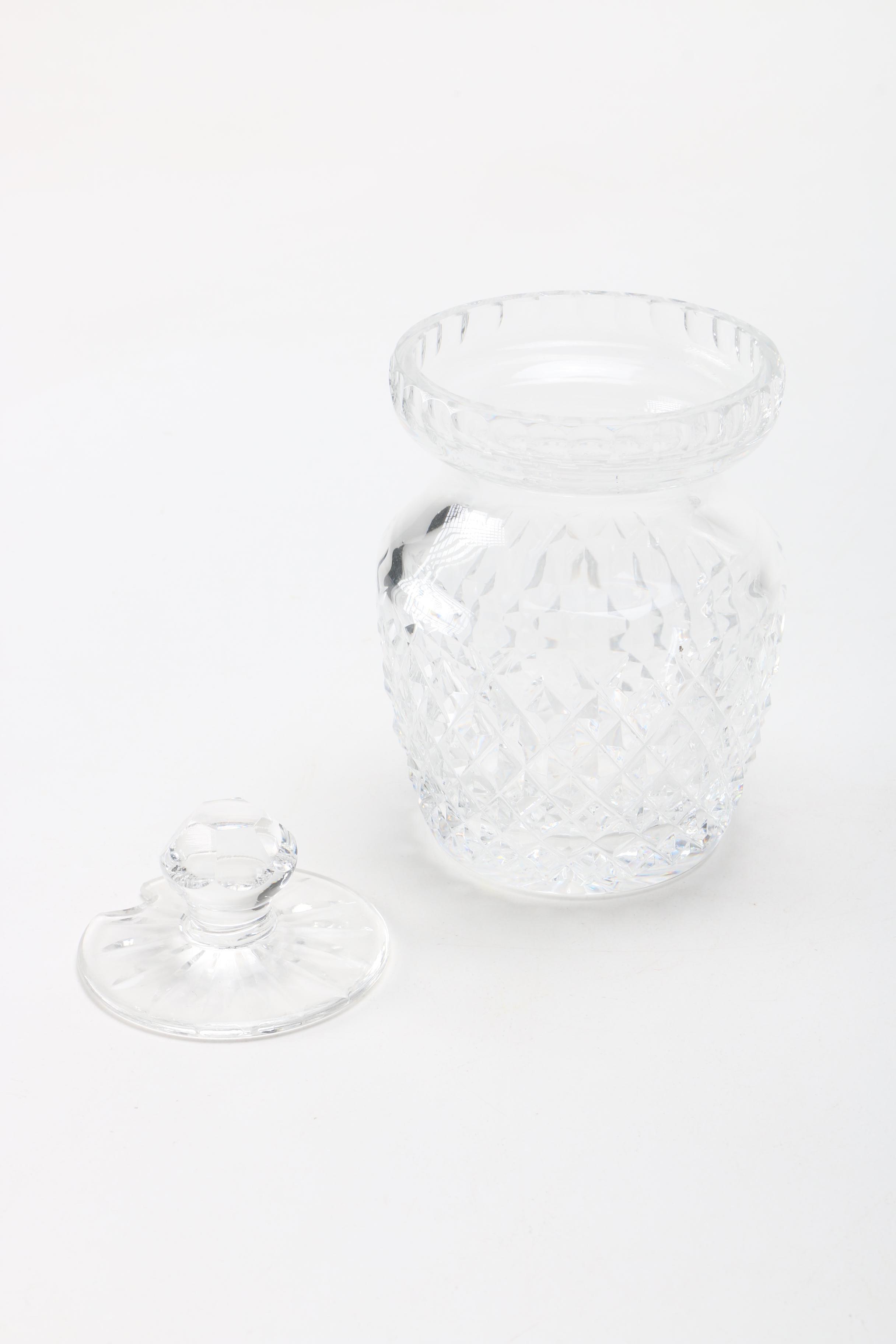 Waterford Crystal Decanter and Lidded Jar