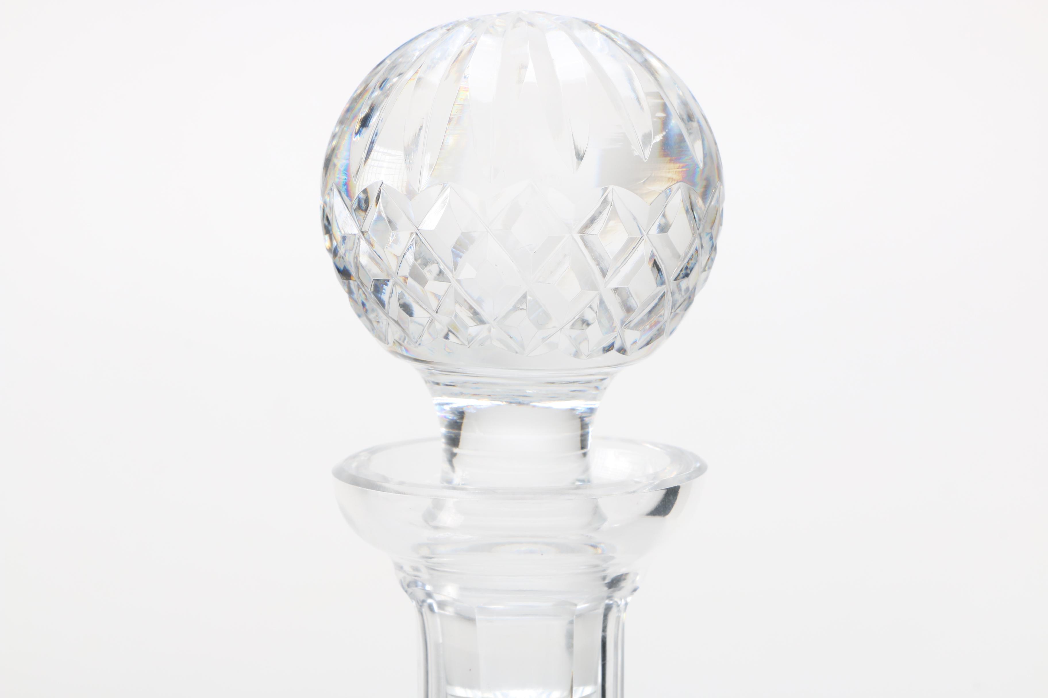 Waterford Crystal Decanter and Lidded Jar