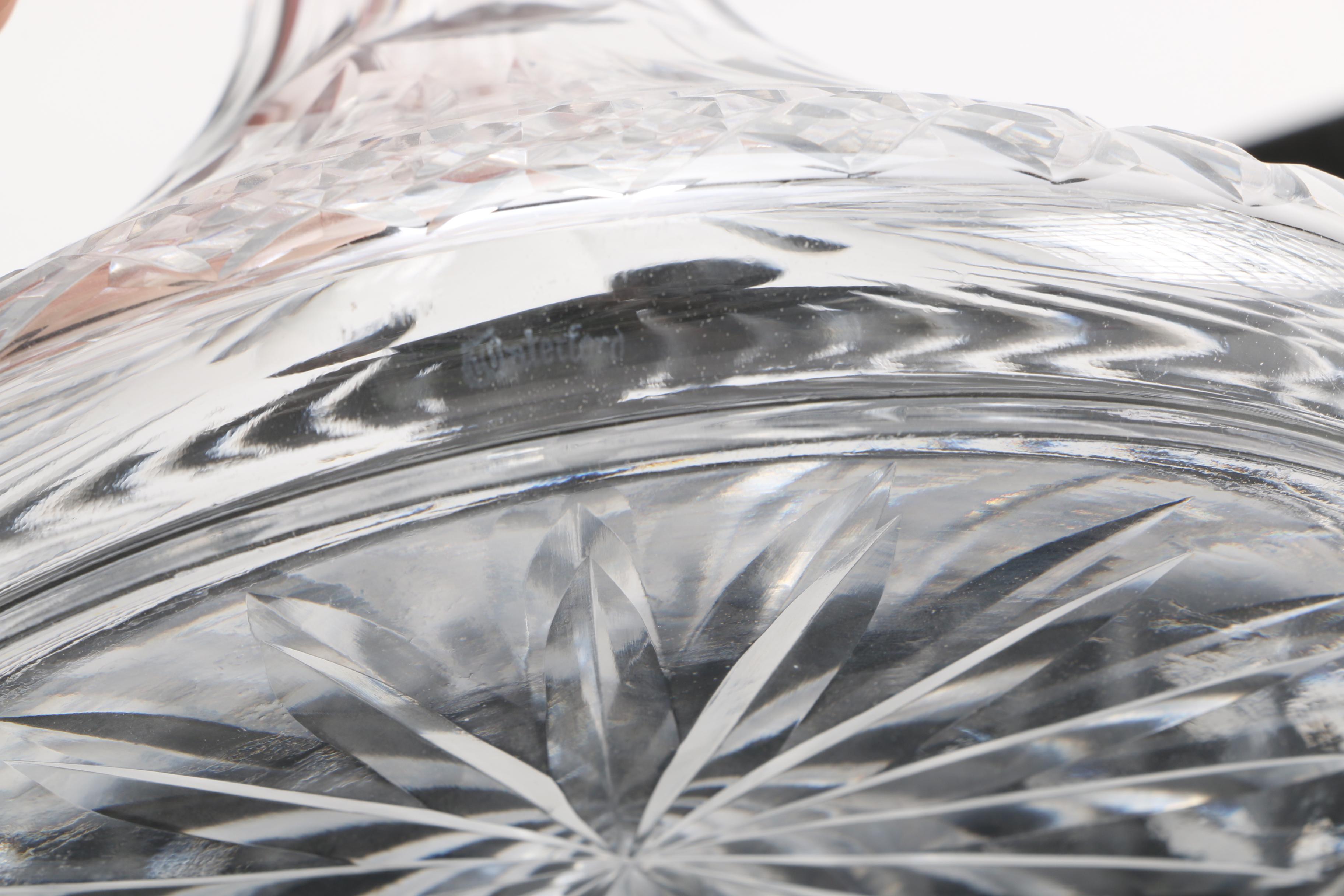 Waterford Crystal Decanter and Lidded Jar