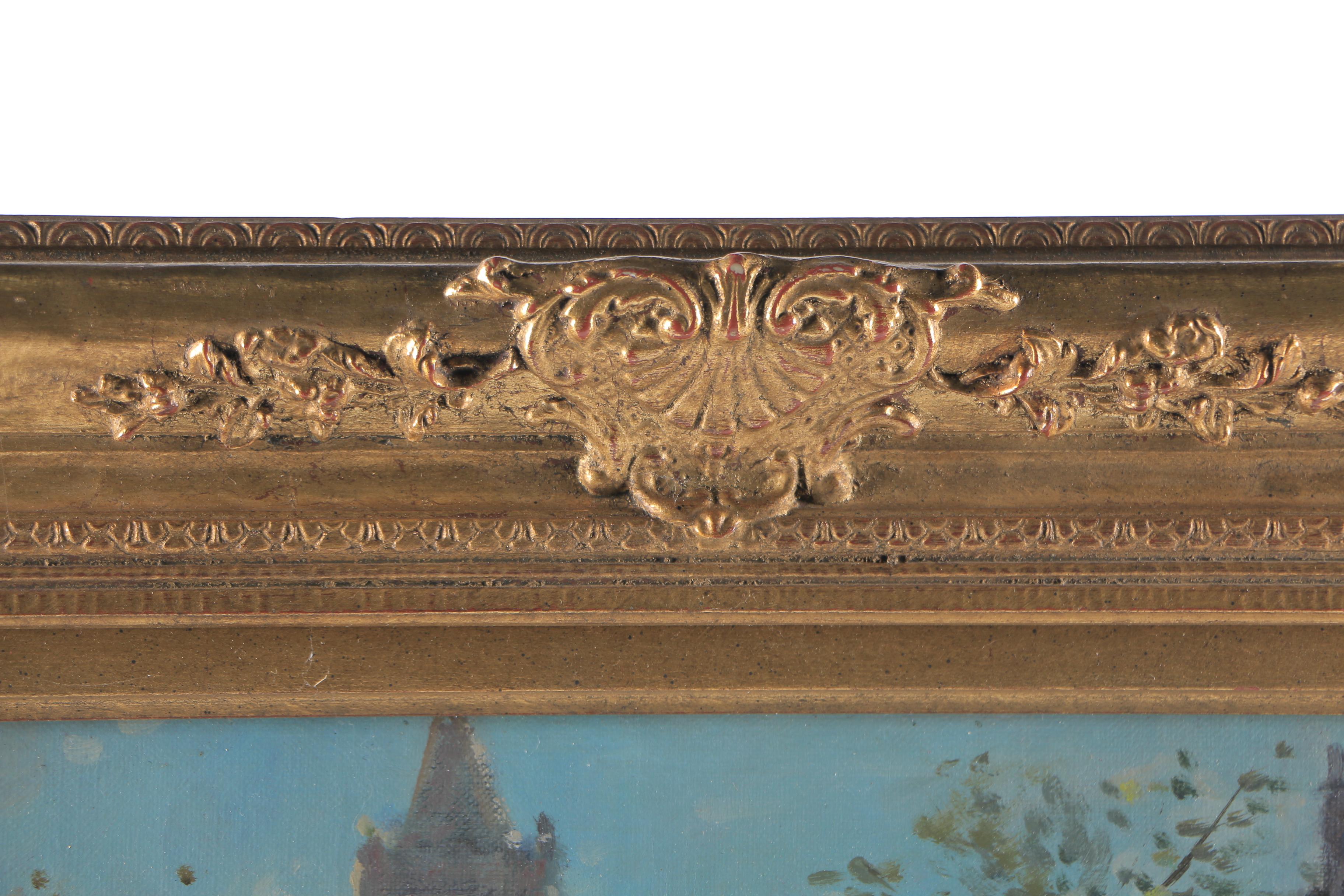 Kees Van Loon Oil Painting on Canvas "Street Scene"