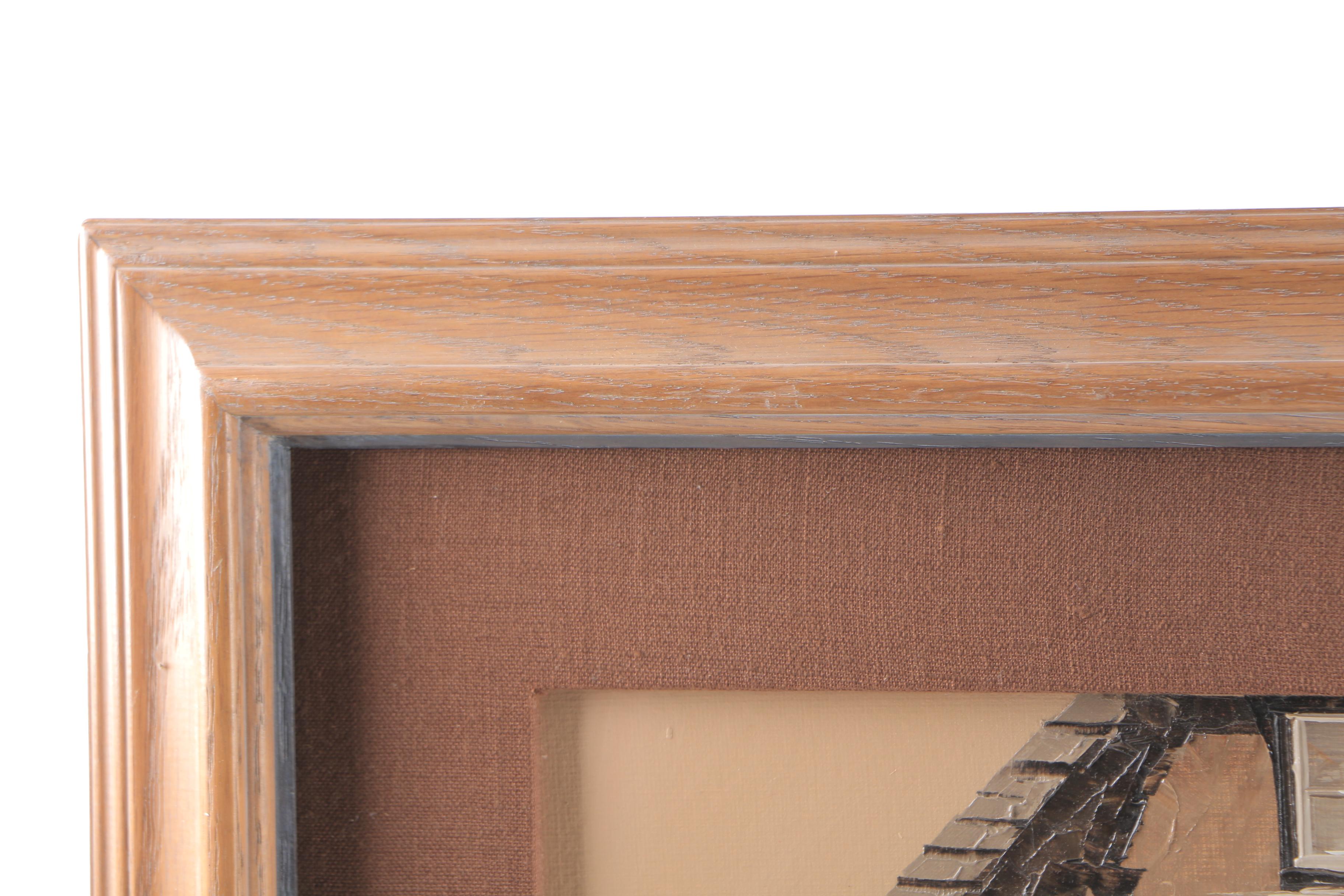 Harley Crossley Oil Painting on Board of Shop Front