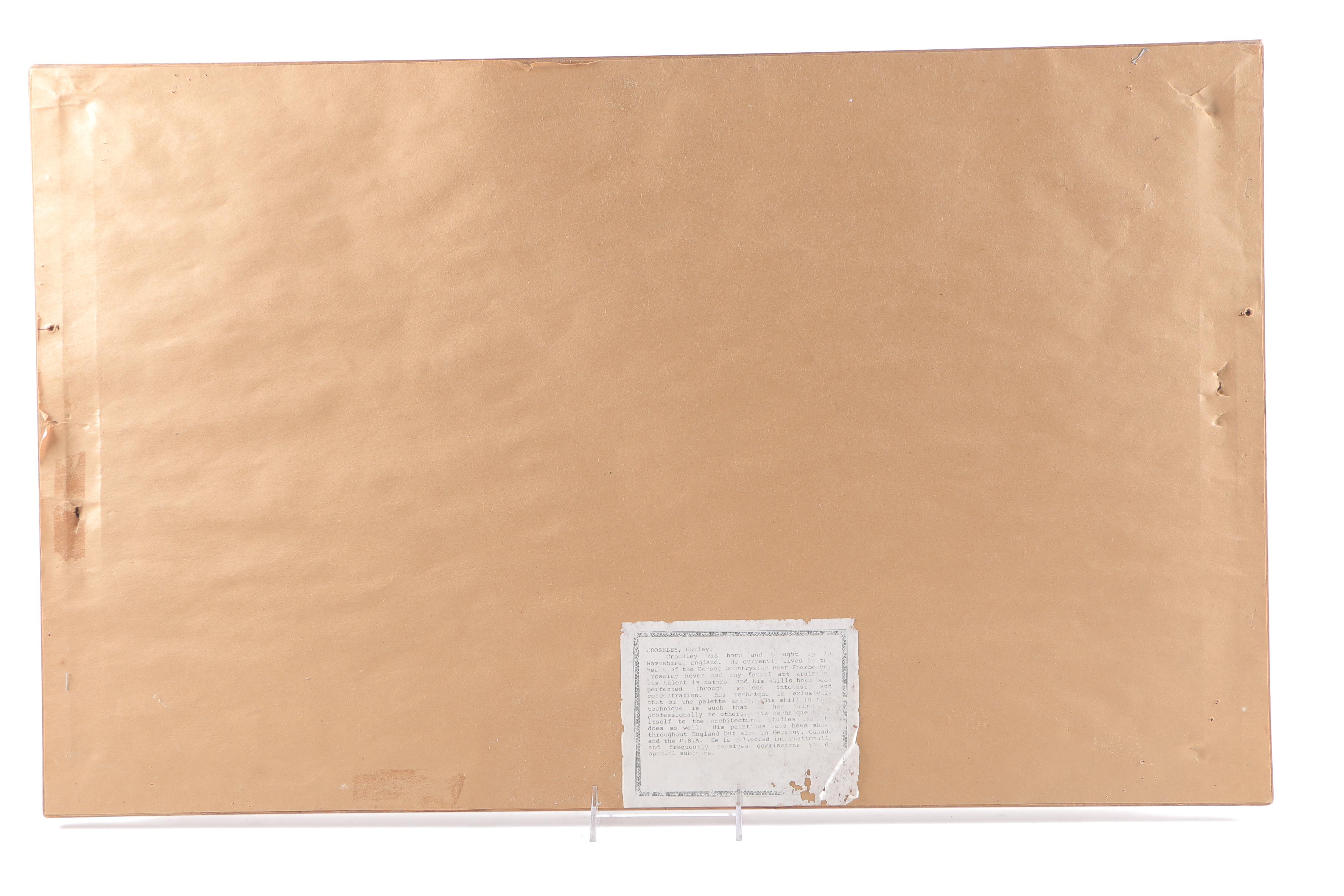 Harley Crossley Oil Painting on Board of Shop Front