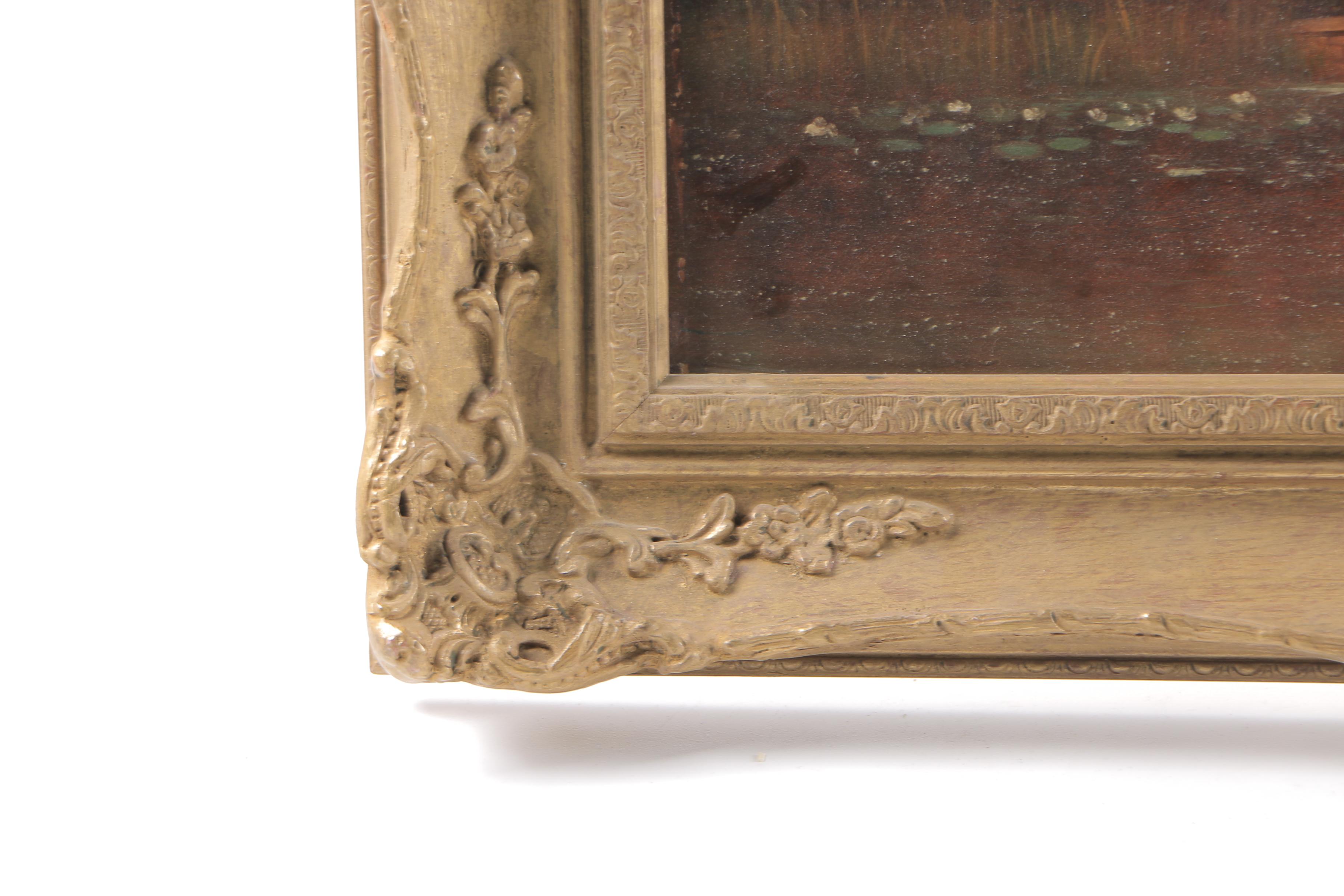 G. Cole Oil Painting on Canvas "People Boating"