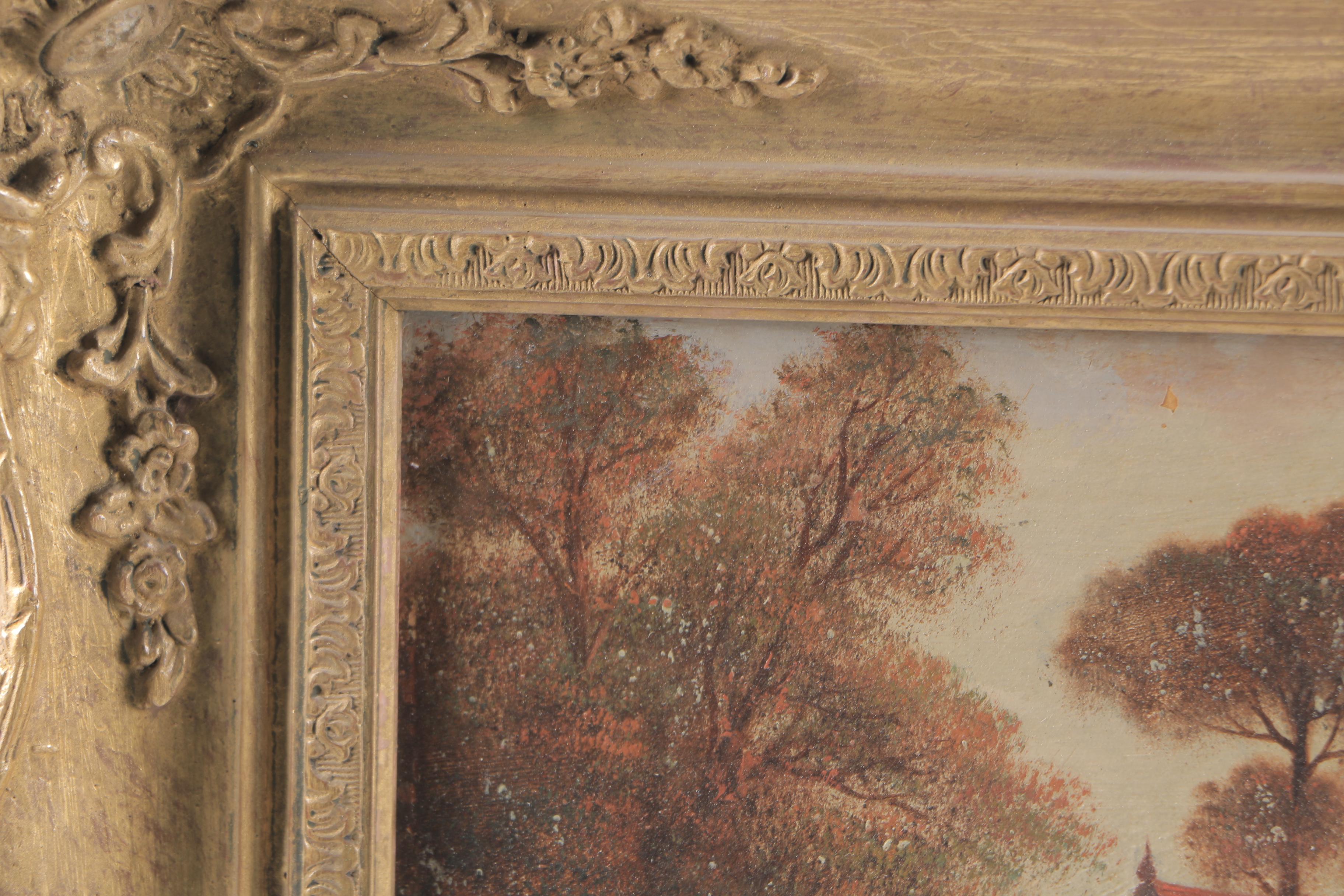 G. Cole Oil Painting on Canvas "People Boating"