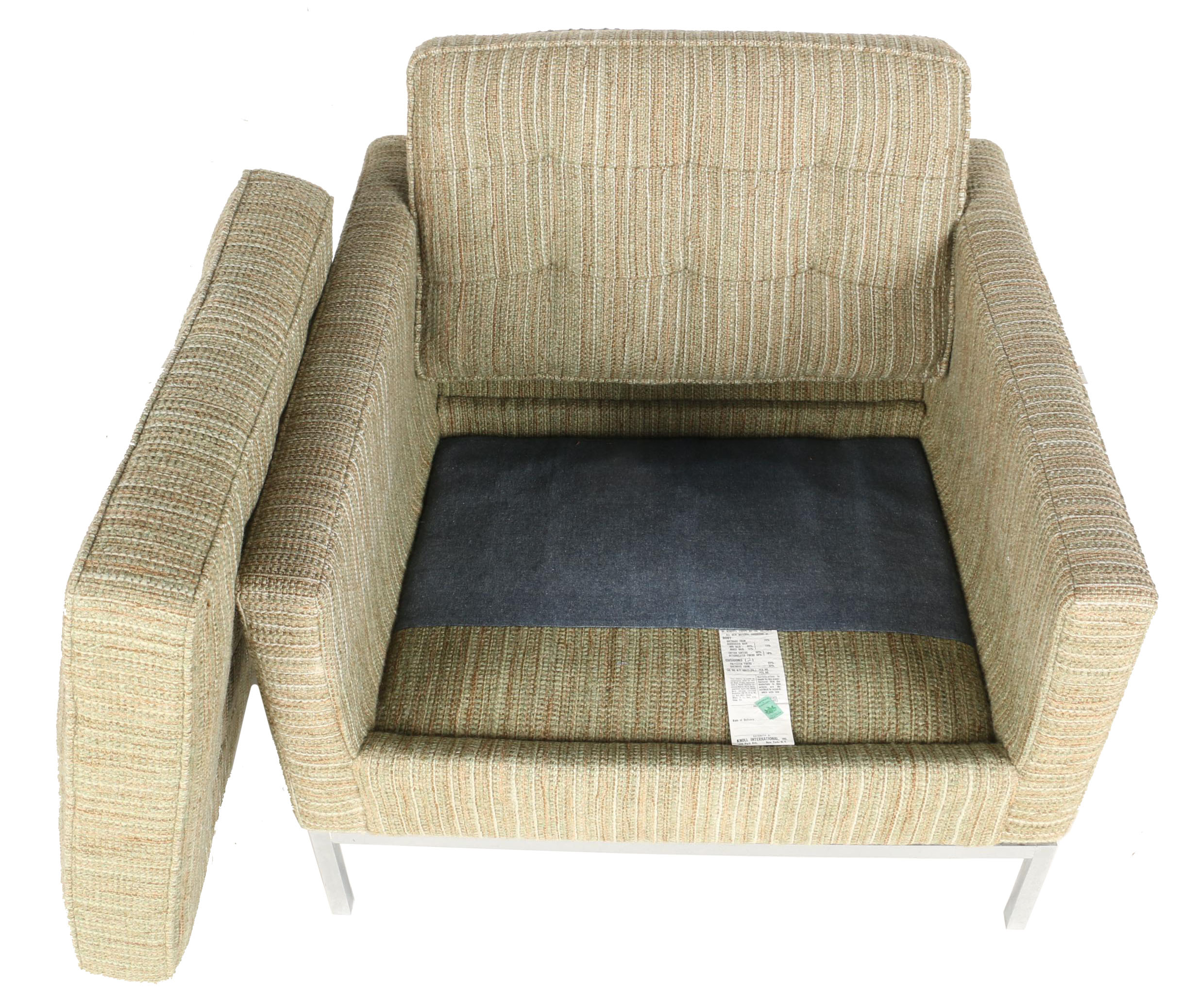 Vintage Modernist "1205" Lounge Chair by Florence Knoll for Knoll International With Provenance