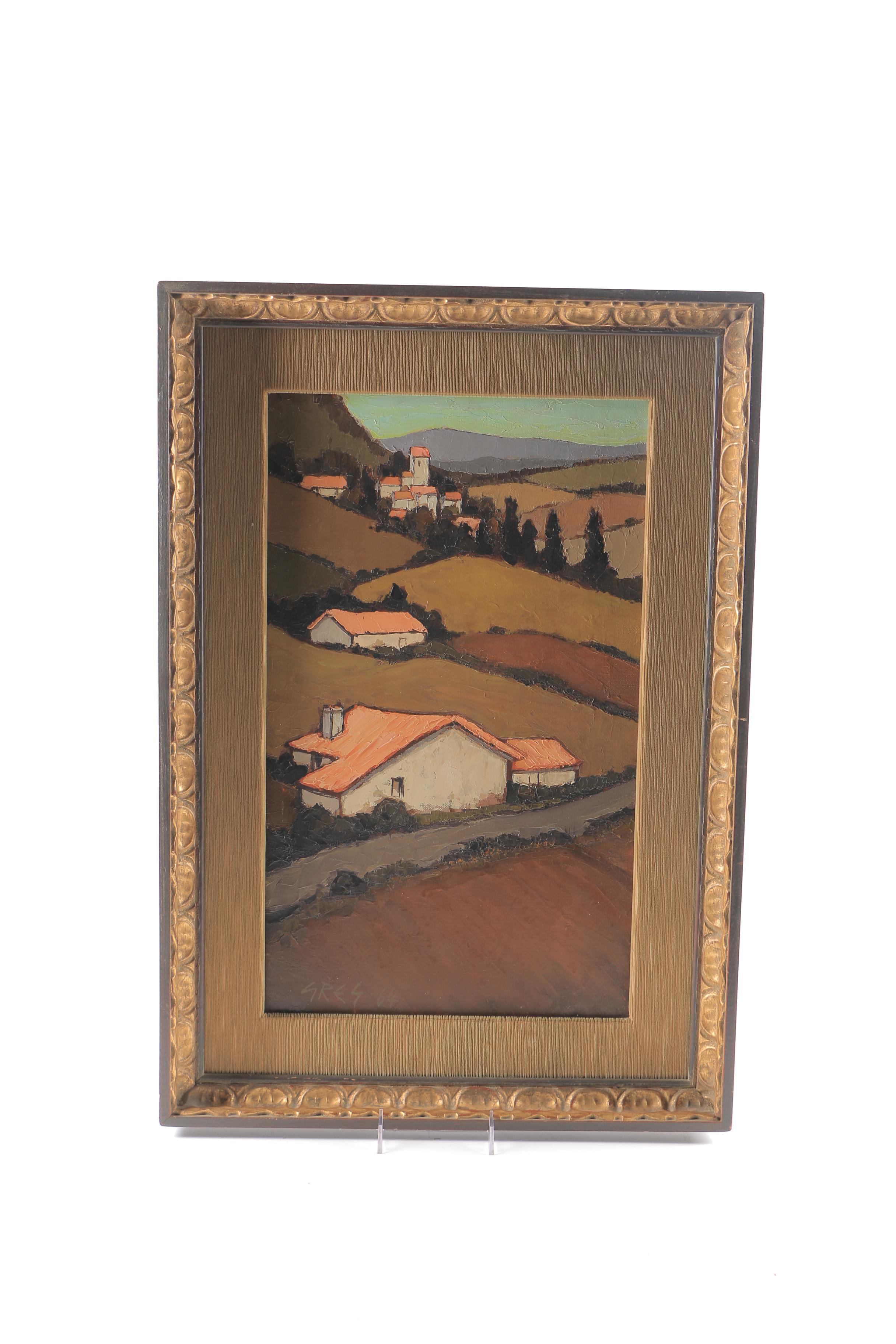 1964 Greg Oil on Canvas European Landscape