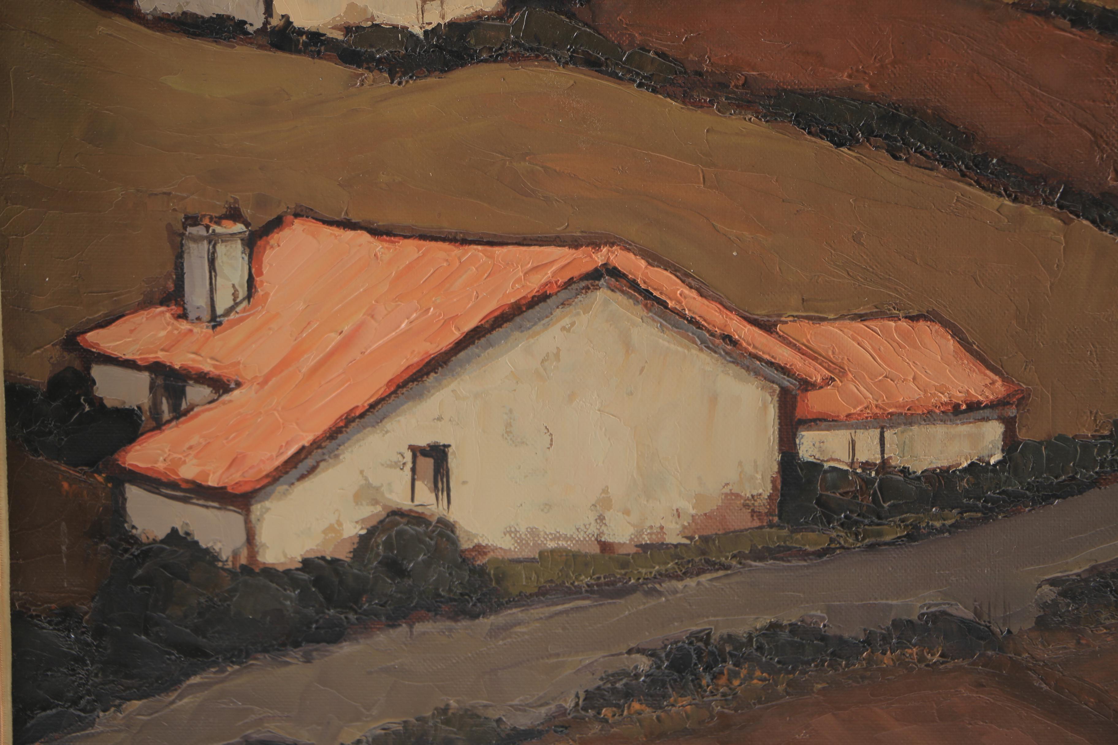 1964 Greg Oil on Canvas European Landscape