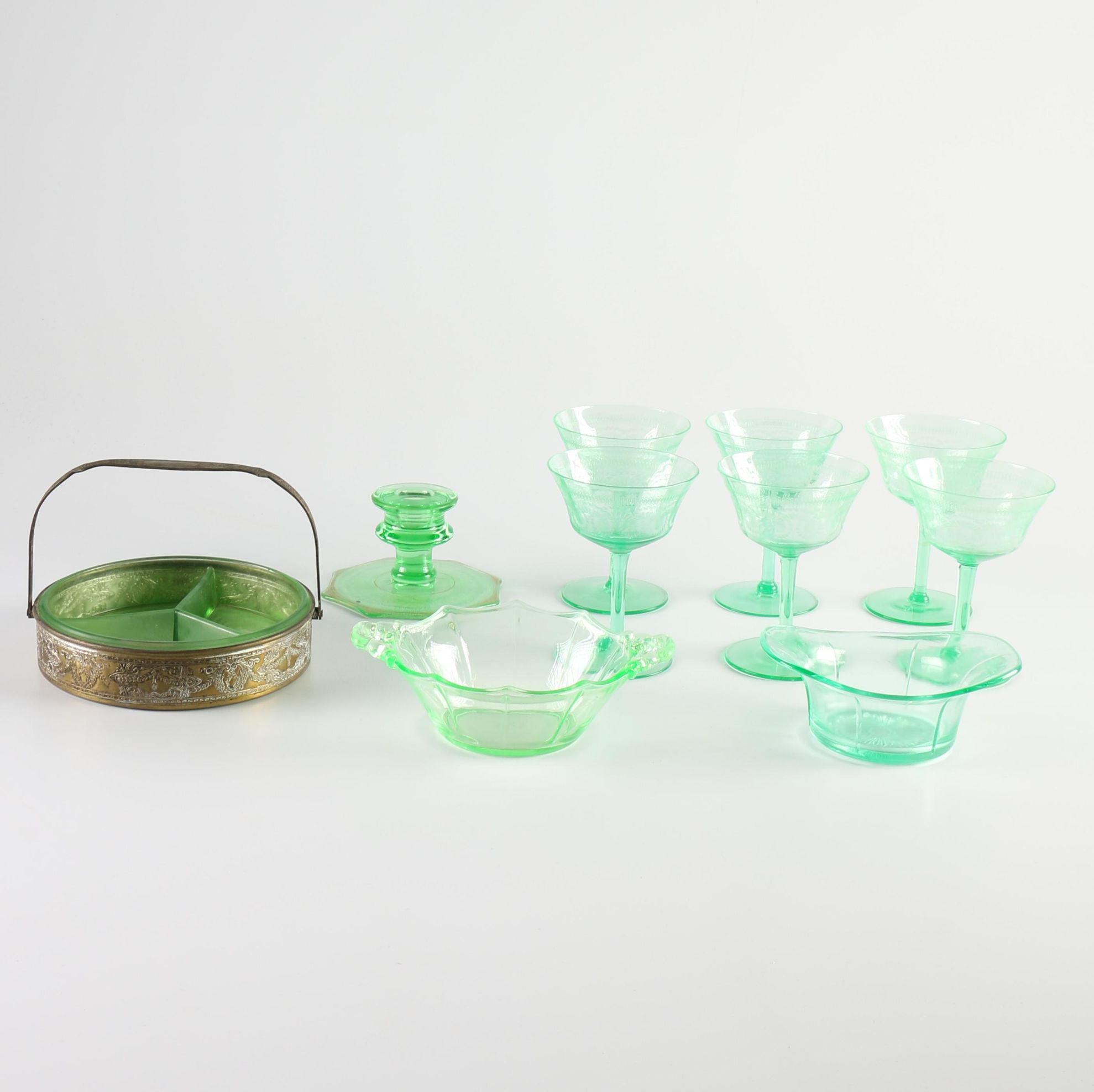Green Glass Decor and Housewares