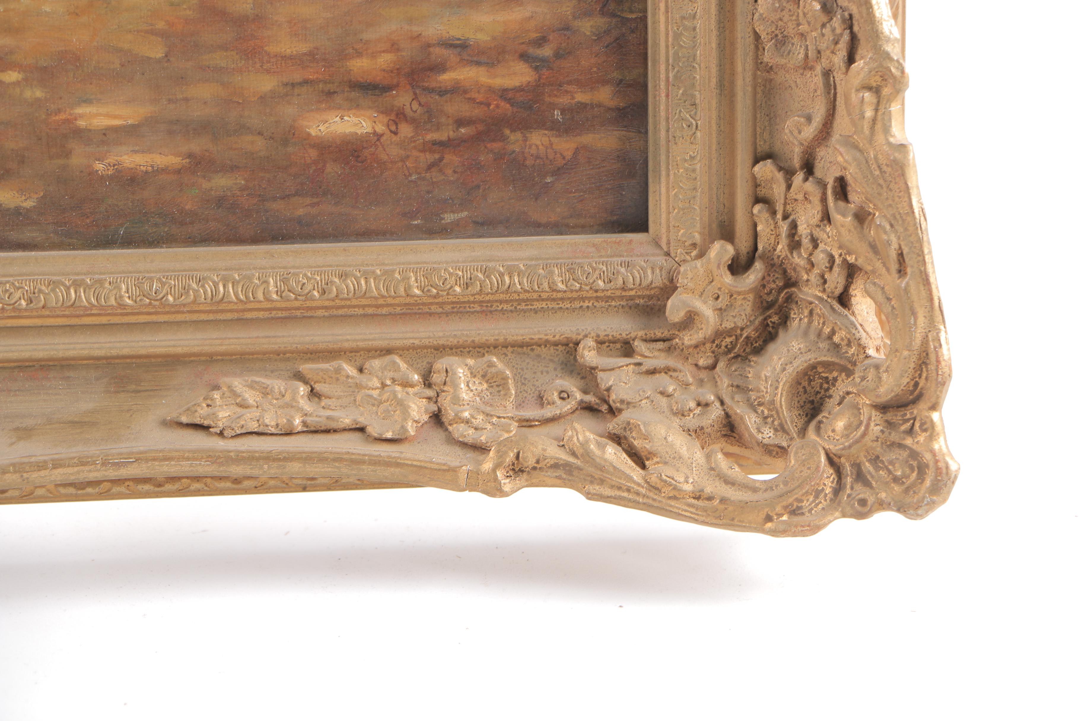 1888 William Alfred Elleby Oil on Canvas "On the Bank"