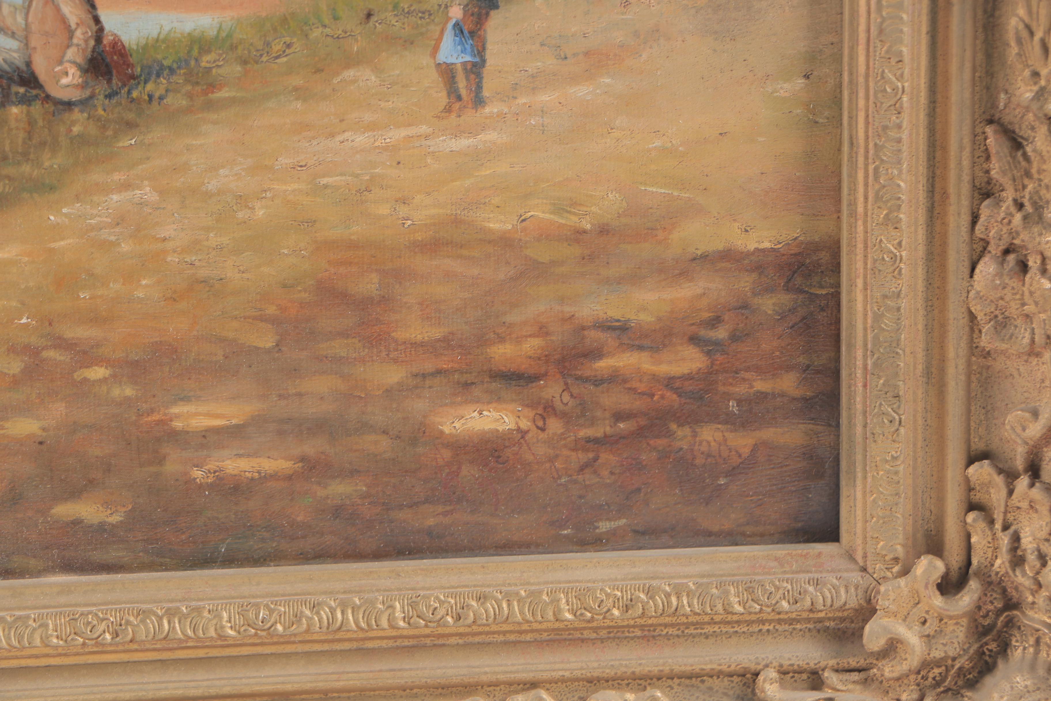 1888 William Alfred Elleby Oil on Canvas "On the Bank"