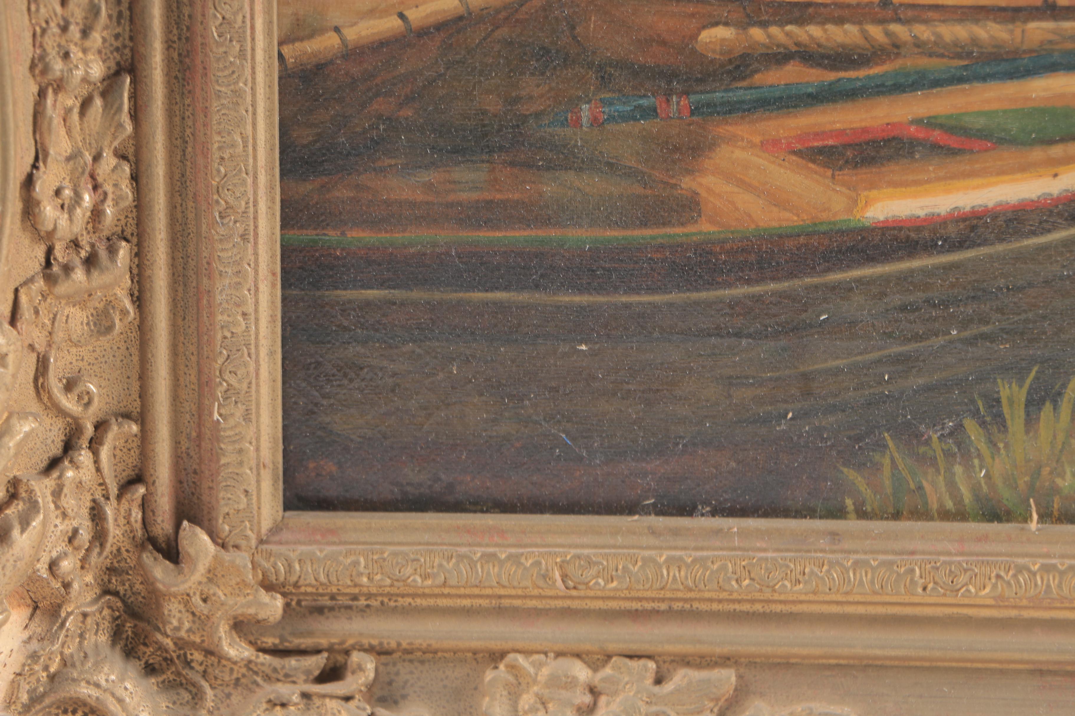 1888 William Alfred Elleby Oil on Canvas "On the Bank"