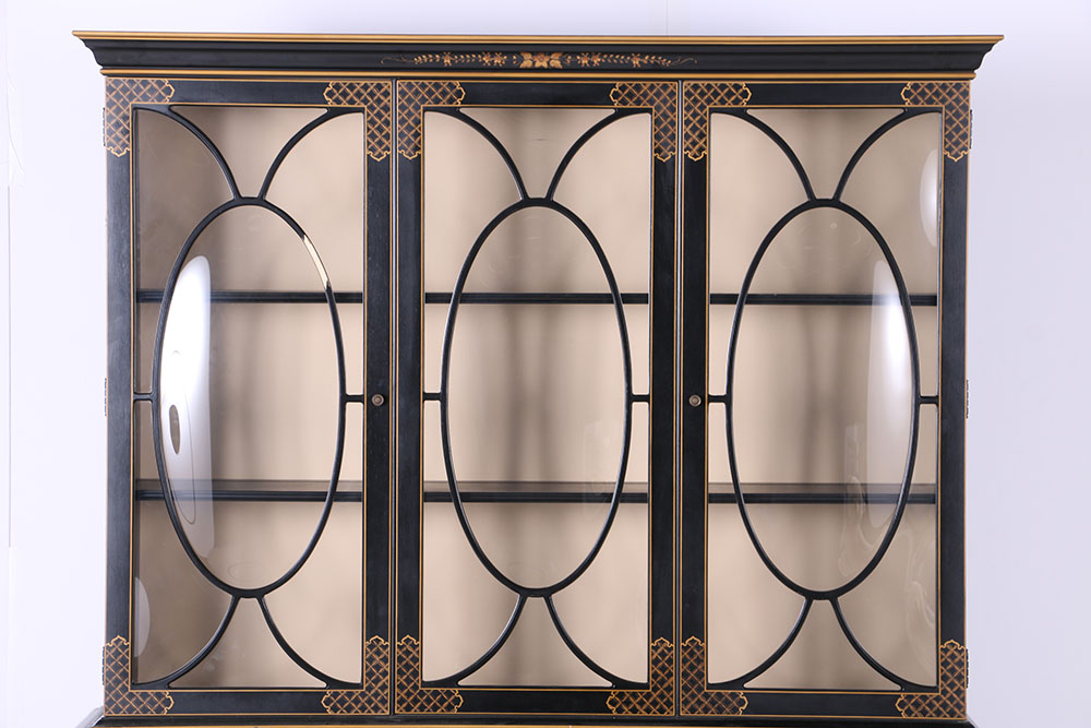 Hand-Painted Chinoiserie China Cabinet