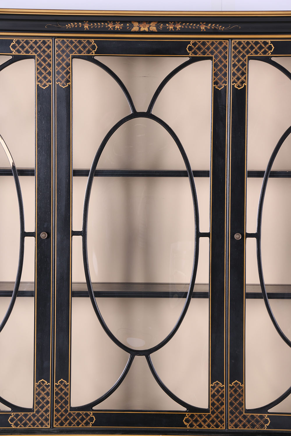 Hand-Painted Chinoiserie China Cabinet