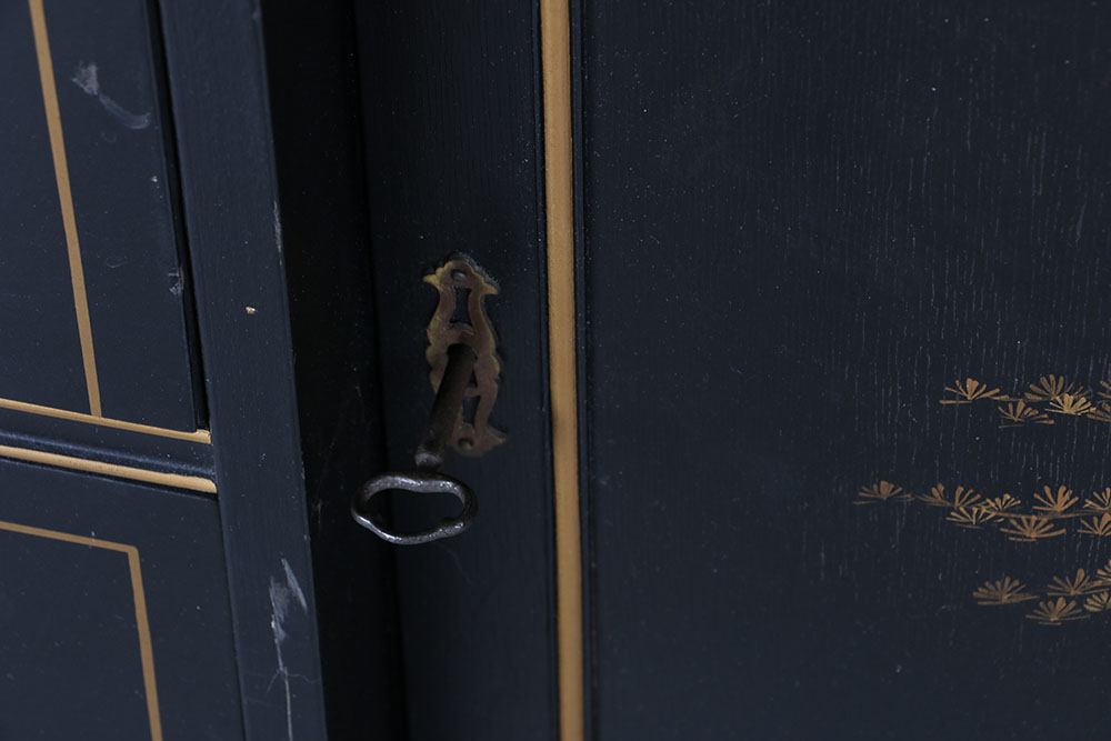 Hand-Painted Chinoiserie China Cabinet