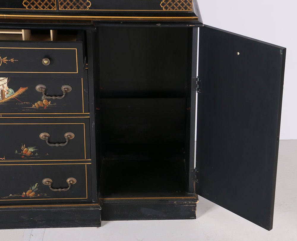 Hand-Painted Chinoiserie China Cabinet