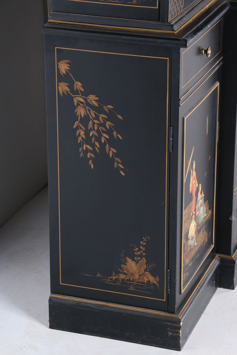 Hand-Painted Chinoiserie China Cabinet