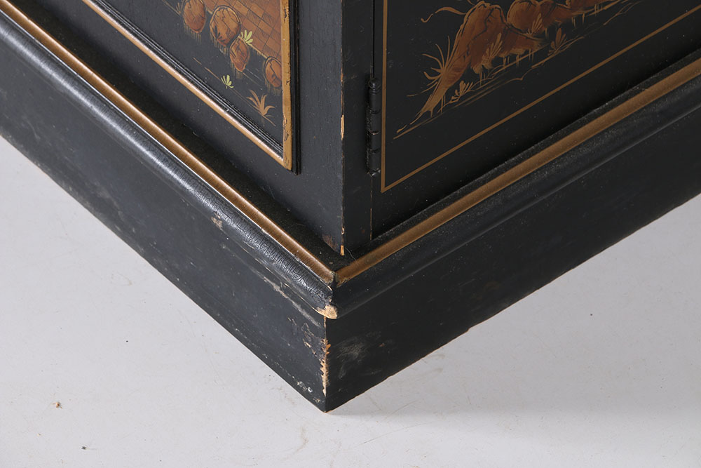 Hand-Painted Chinoiserie China Cabinet