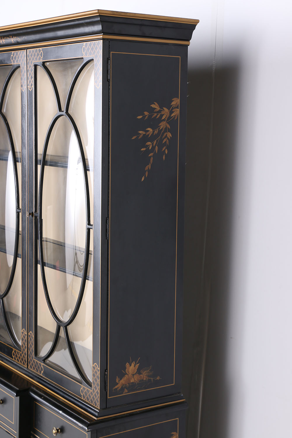 Hand-Painted Chinoiserie China Cabinet