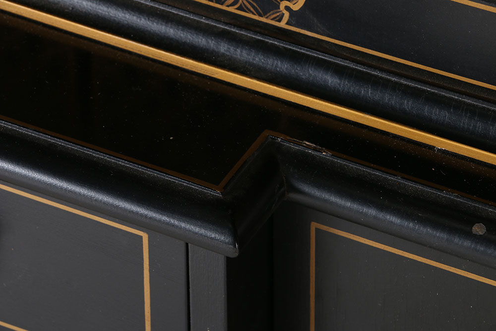 Hand-Painted Chinoiserie China Cabinet