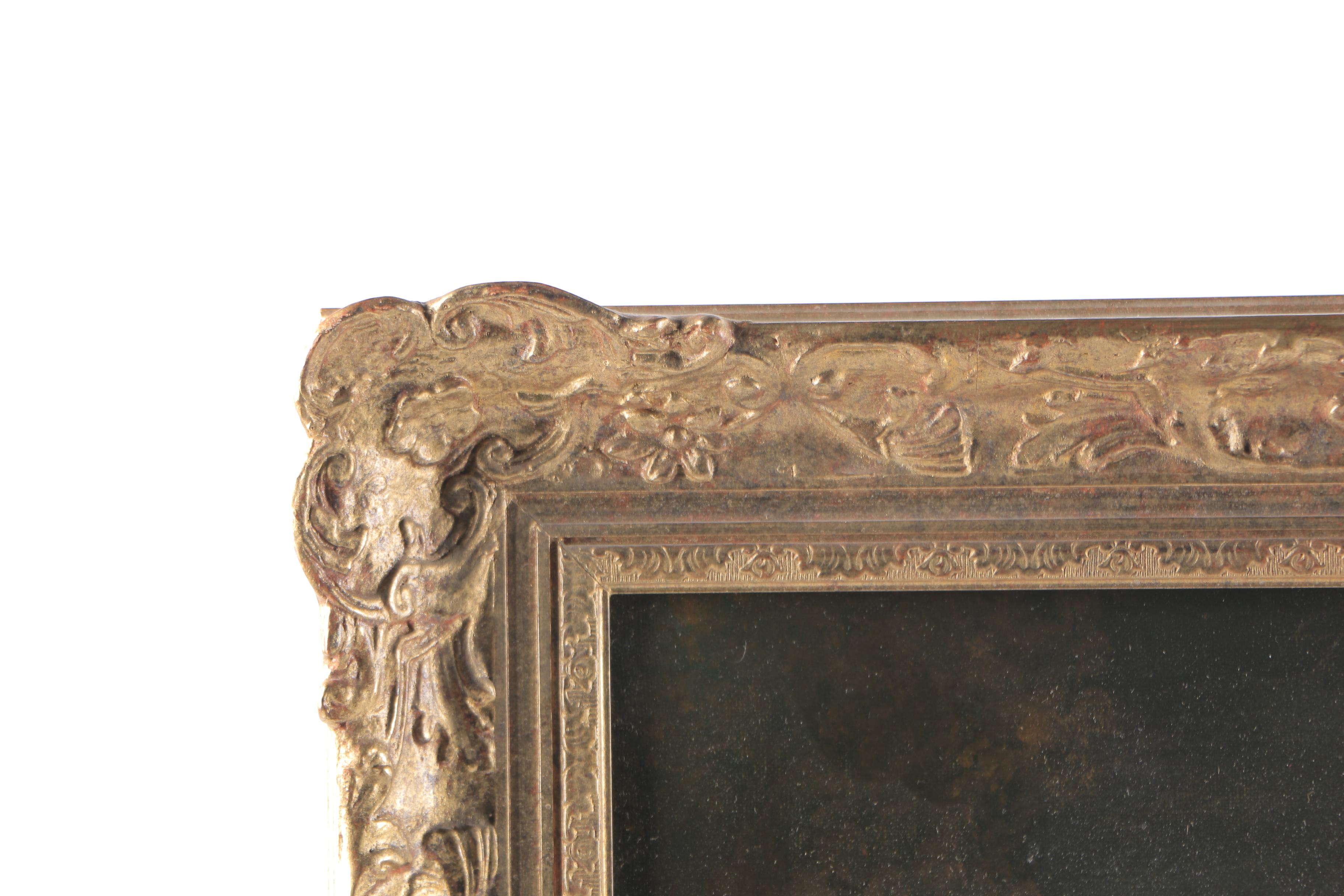 Attributed to Wiliam Henry Midwood  Oil on Canvas "Portrait of Young Girl in Landscape"