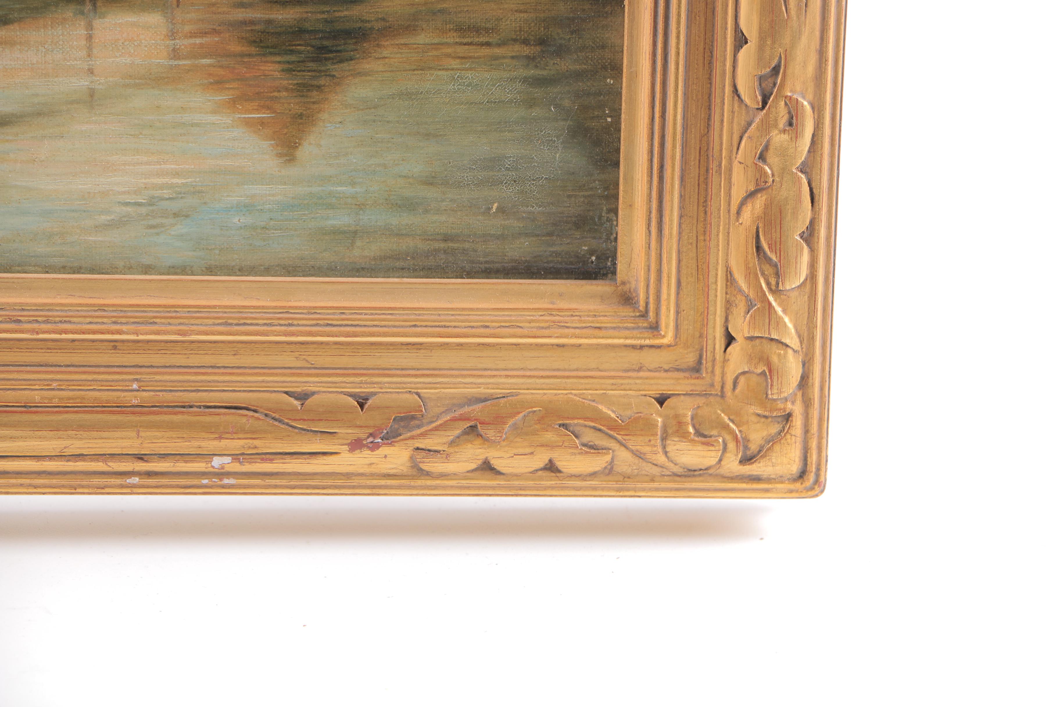 Oil Painting on Canvas "Eel Traps"