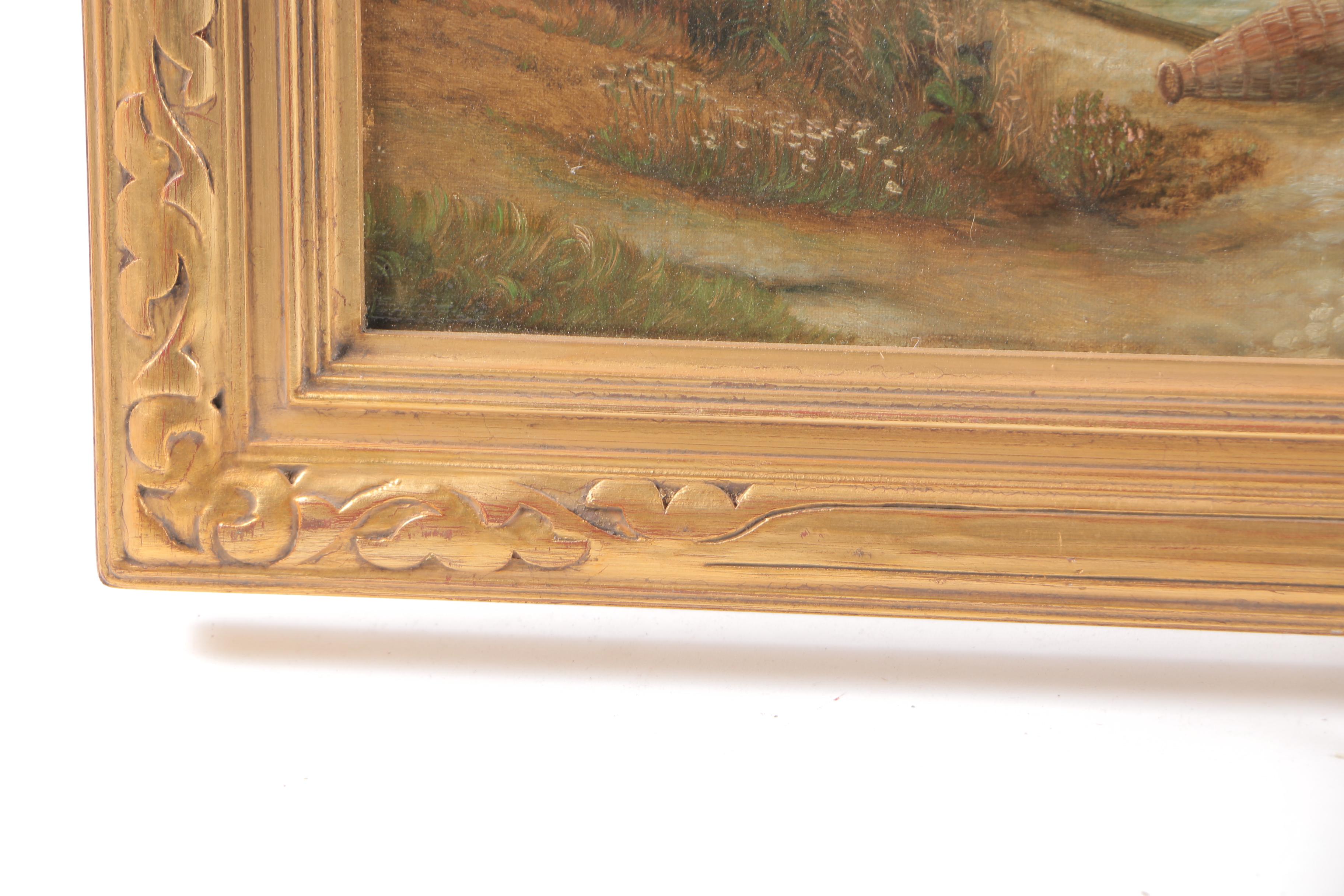 Oil Painting on Canvas "Eel Traps"