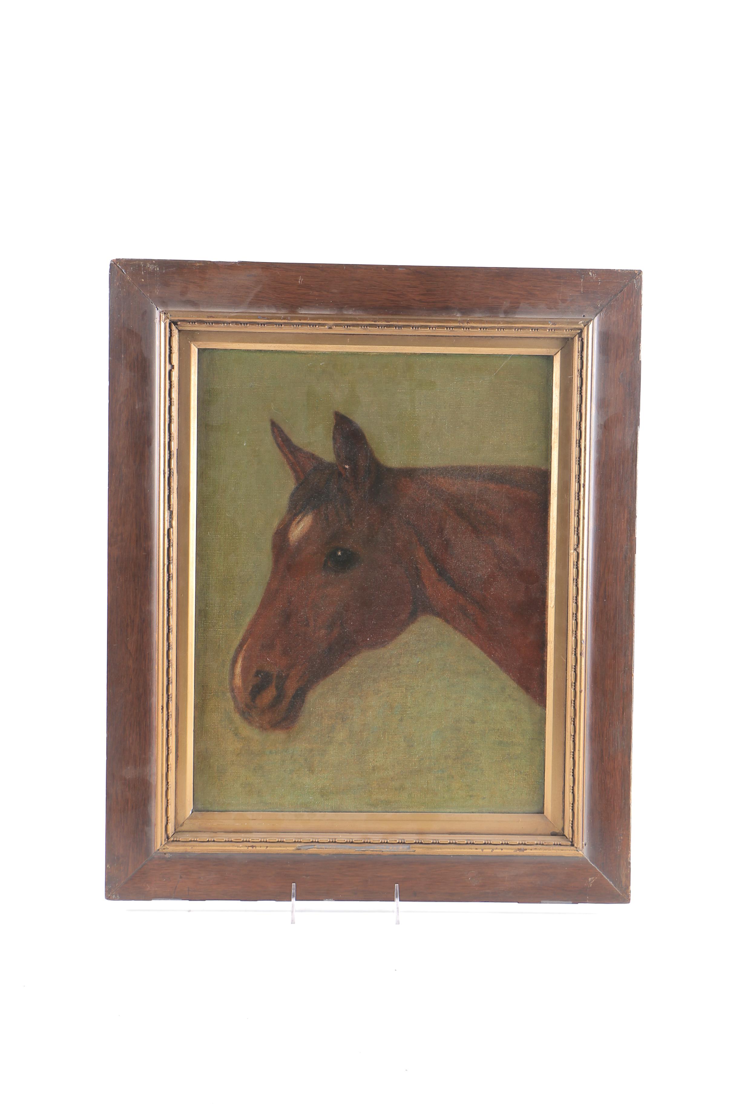 Attributed to G.B Rosher Oil Painting on Canvas "Horse"