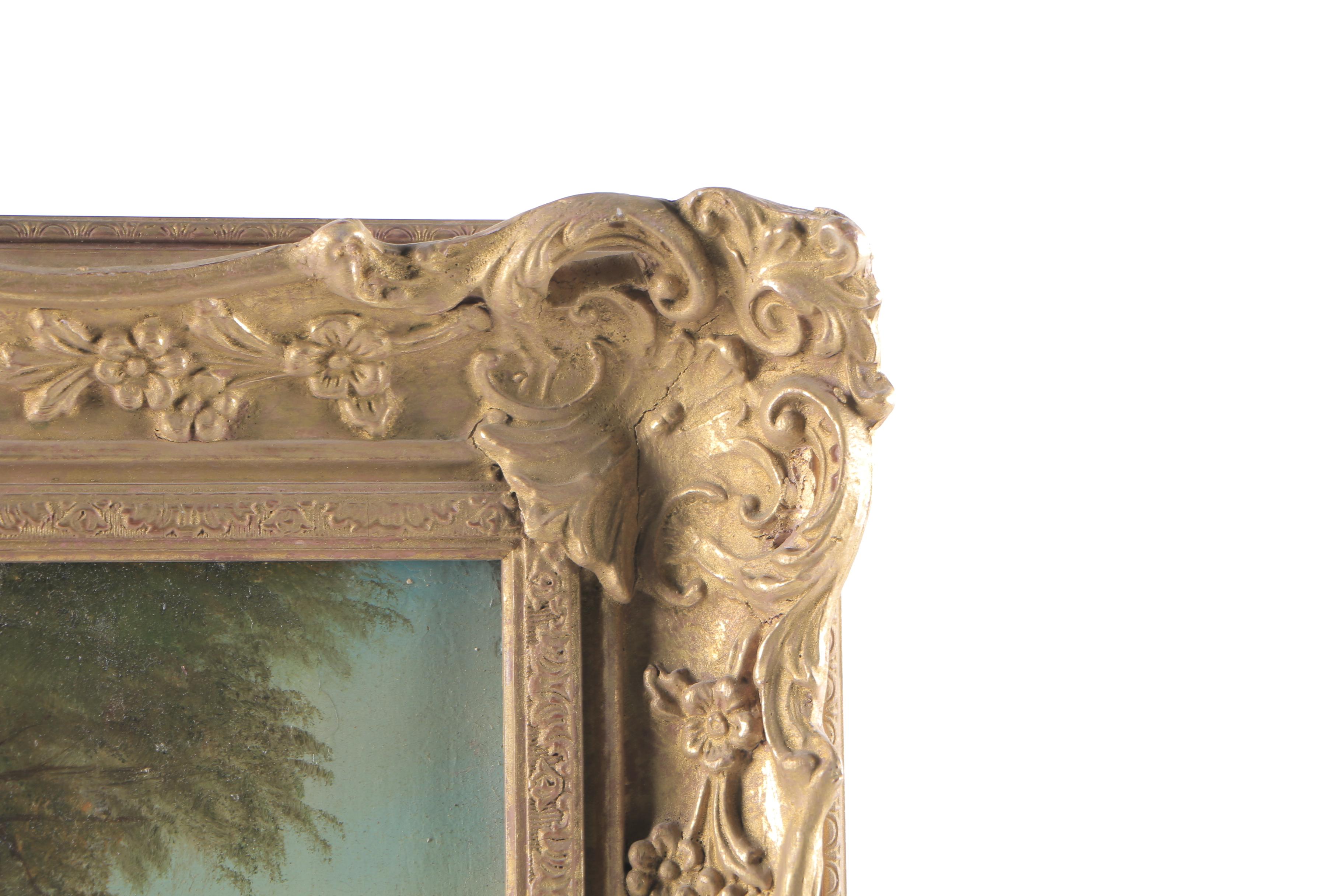 Edward Thomas Jones Oil on Canvas "Landscape"